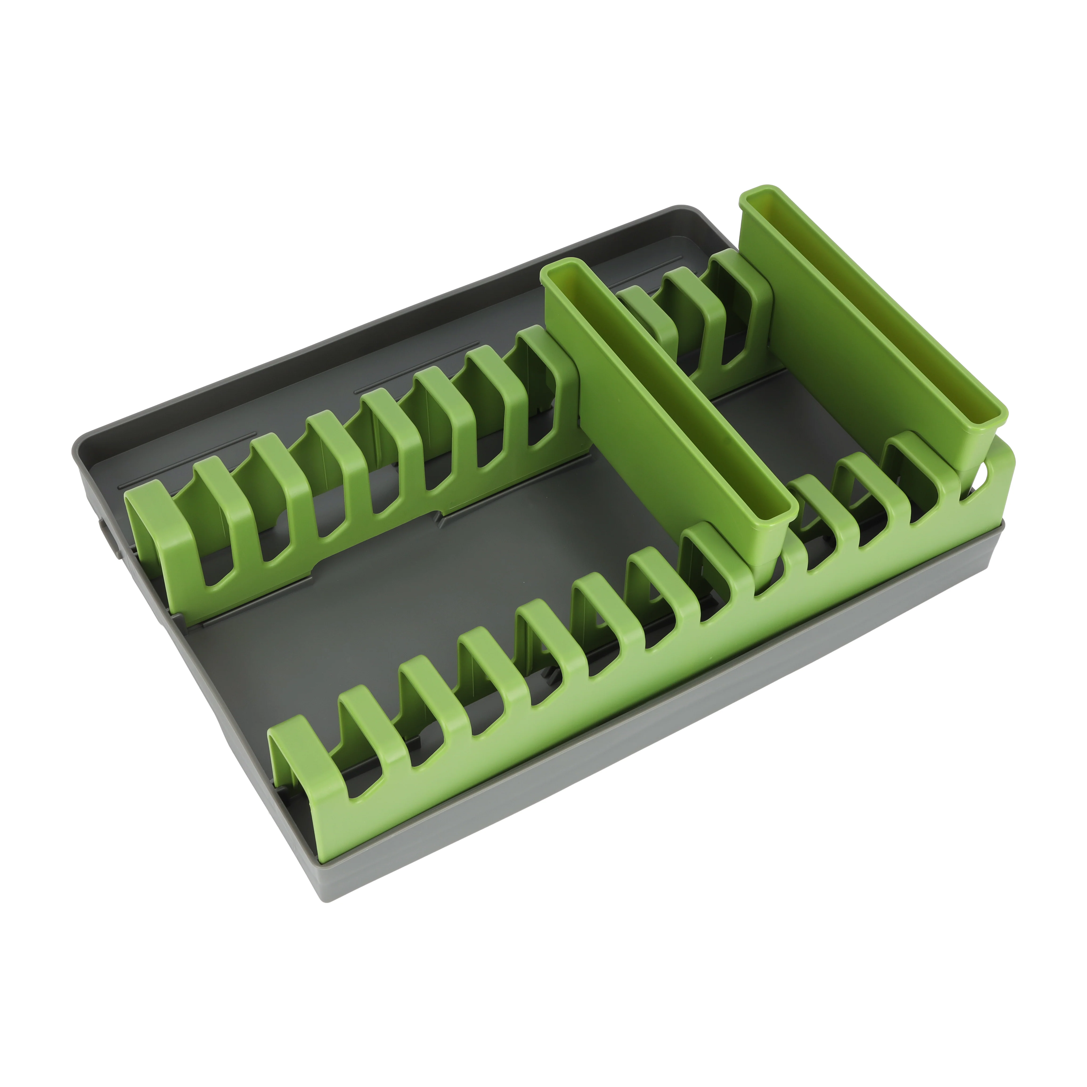 Royalford RF12959 Dish Rack with Cutlery Holder | 10 Plate Capacity | Detachable Drain Board| Space Saving PP Plastic Kitchen Organizer for Countertop & Sink Area Use - Image 2