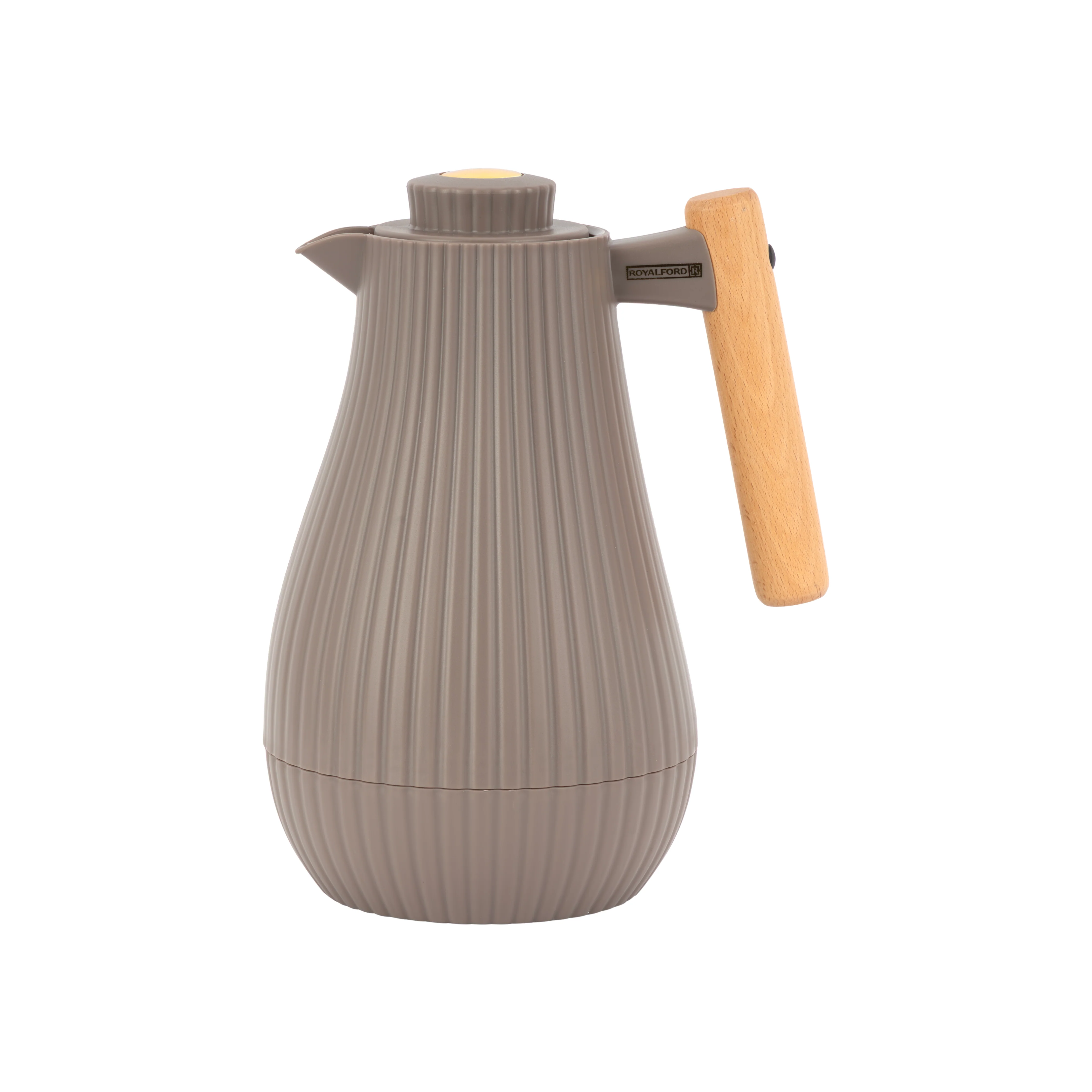 Royalford RF12970 1000ml Insula Vacuum Flask | Wooden Handle| Pink Glass Inner| 20 Hours Hot & 24 Hours Cold| BPA Free| Leak Resistant| Durable PP Body| 33.5oz Capacity - Image 3
