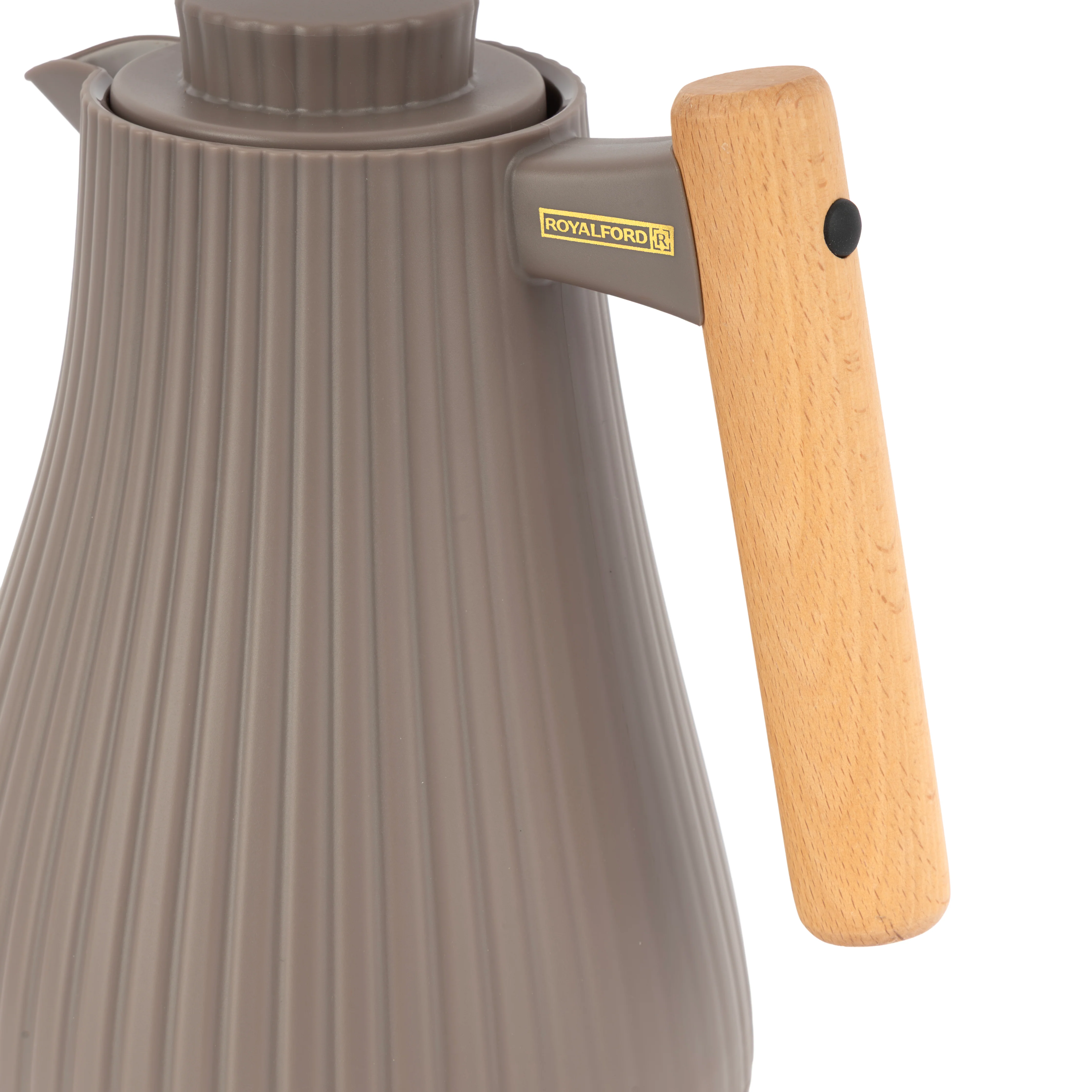Royalford RF12970 1000ml Insula Vacuum Flask | Wooden Handle| Pink Glass Inner| 20 Hours Hot & 24 Hours Cold| BPA Free| Leak Resistant| Durable PP Body| 33.5oz Capacity - Image 4