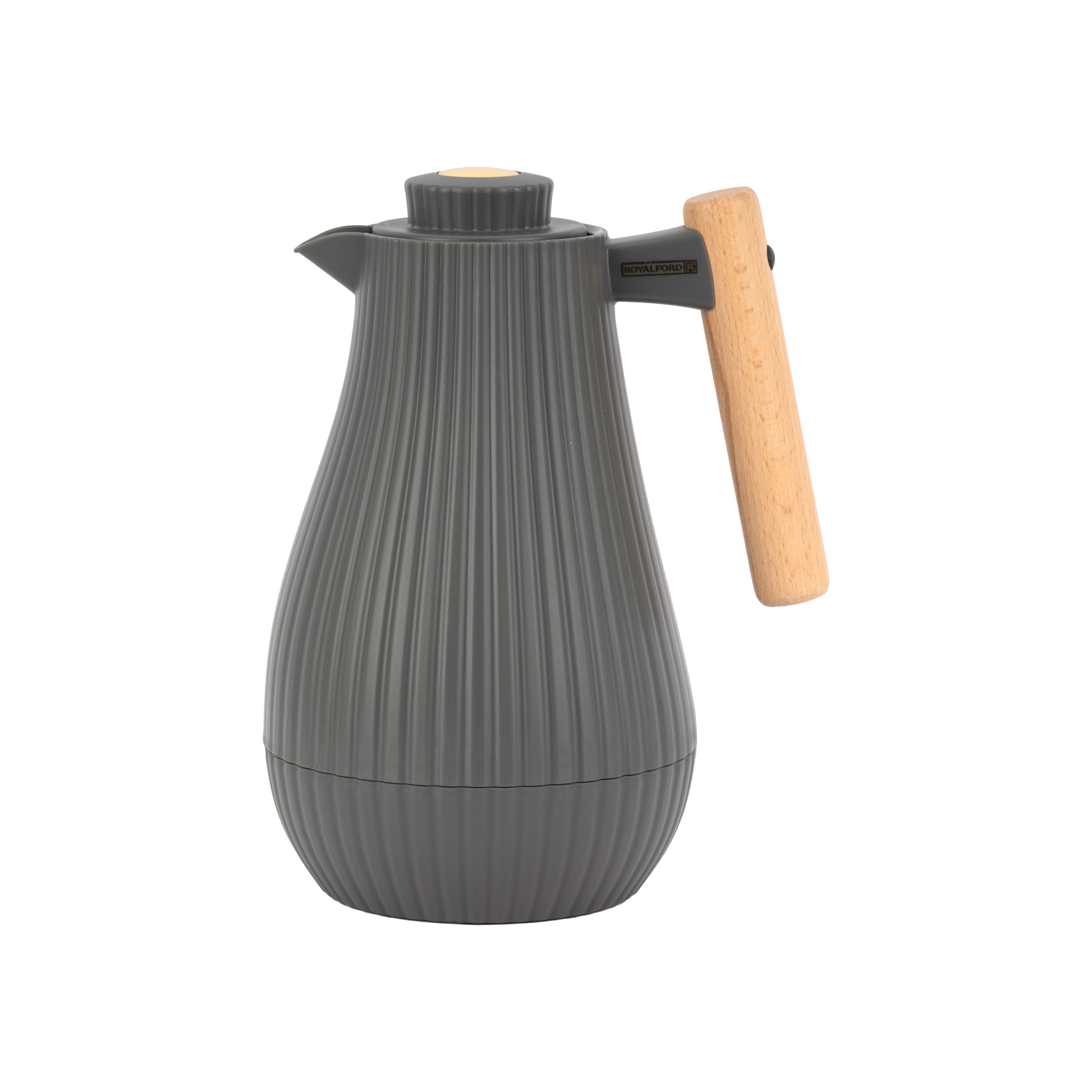Royalford RF12972 1000ml Insula Vacuum Flask | Wooden Handle | Pink Glass Inner | 20 Hours Hot and 24 Hours Cold | BPA Free | Leak Resistant | Durable PP Body - Image 3