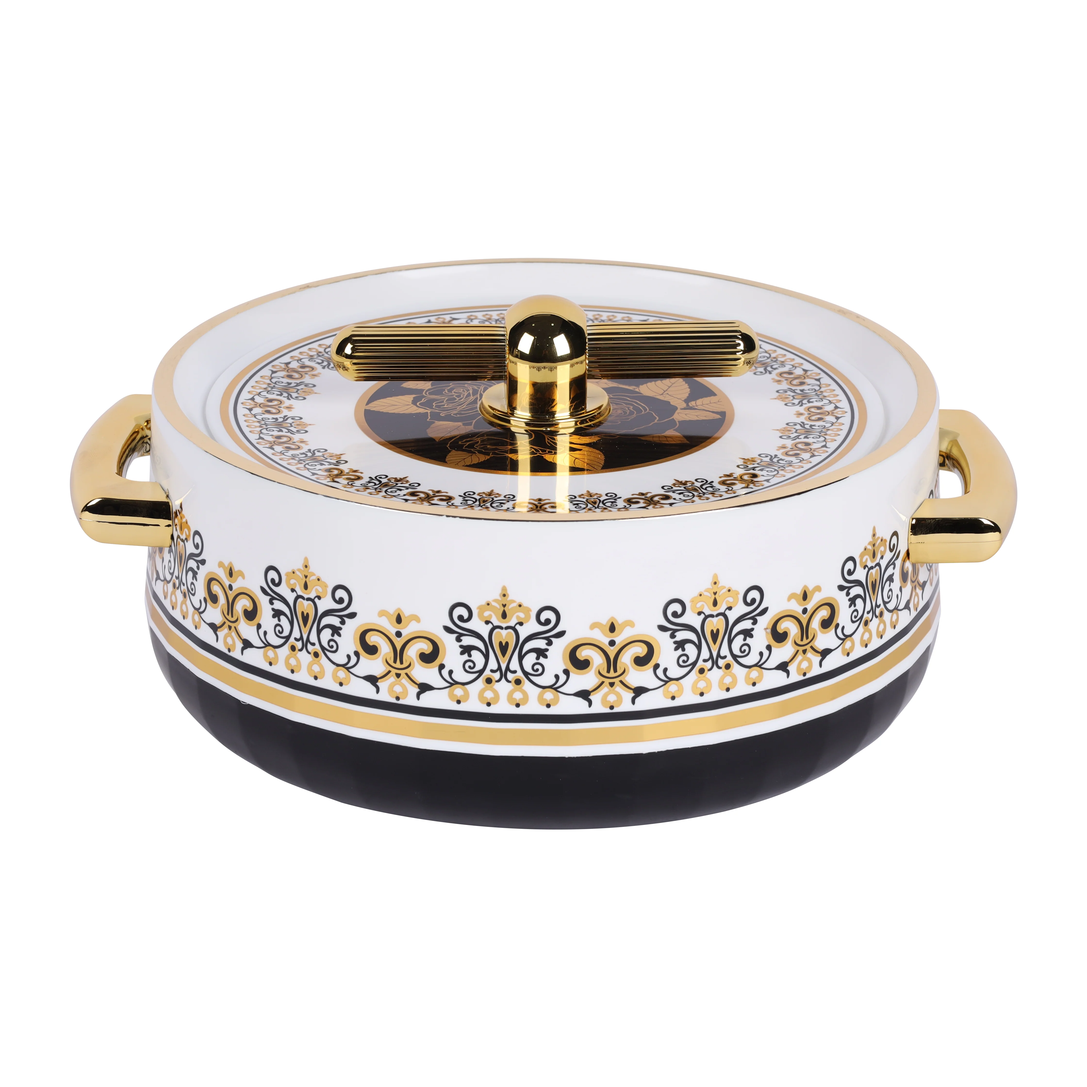 Royalford RF12991 Heritage 1200ml Insulated Hot Pot | Stainless Steel Inner Casing | Super PU Insulation | Firm Twist Lock Lid | Durable PP Outer Body | Elegant Design