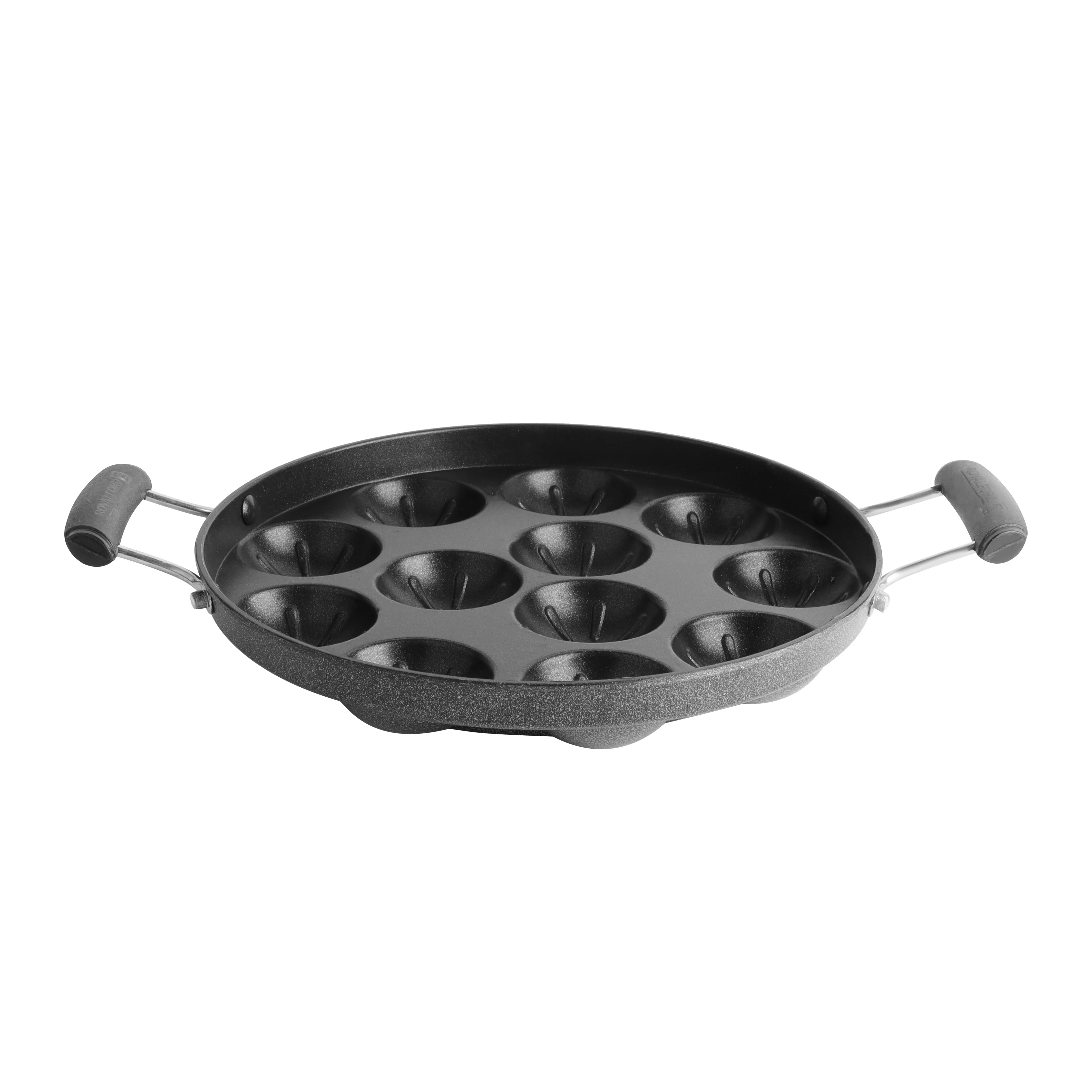 Royalford RF13004 Non-Stick Paniyarkkal Pan | 12 Pits 23cm | Premium Aluminium Appam & Paniyaram Maker | Durable Coating| Heat Resistant Handles| Gas & Ceramic Compatible - Image 3