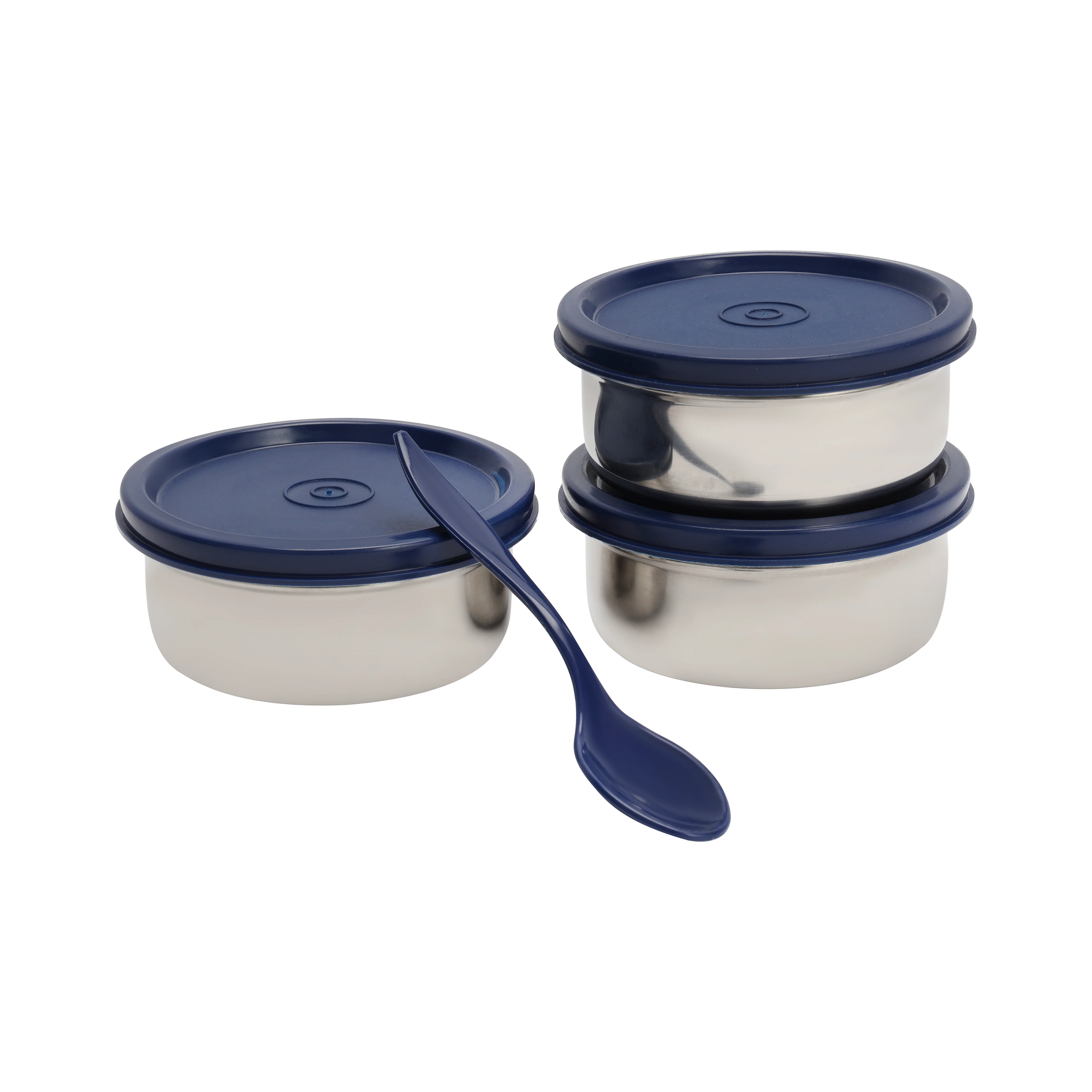 Royalford RF13042 3Pc Stainless Steel Lunch Box with Insulated Carry Bag | BPA Free | Leakproof Food Containers Tiffin Set | Perfect for Office, School & Travel - Image 3