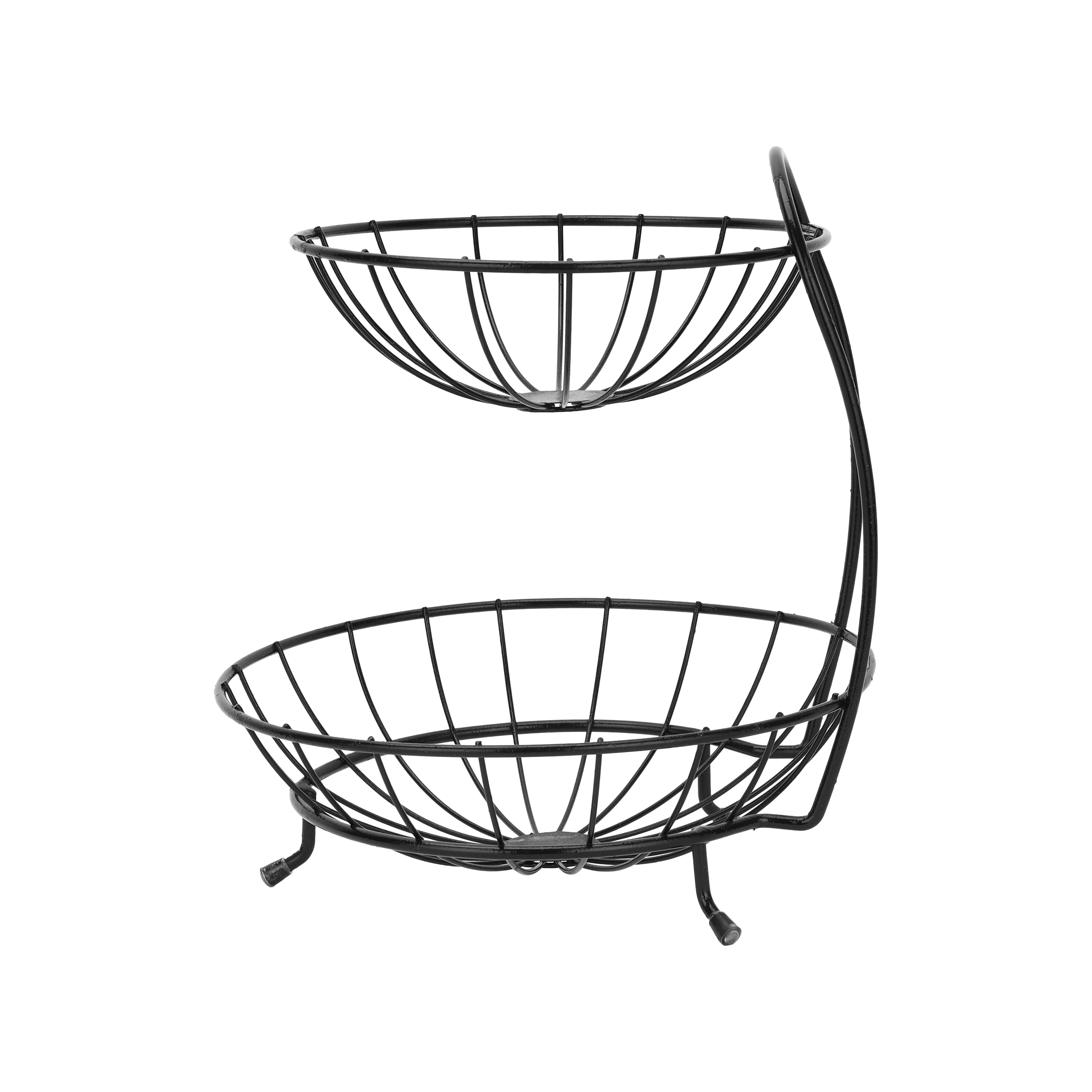 Royalford RF13044 2-Tier Stainless Steel Fruits Basket | Rust-Resistant Finish | Durable Kitchen Countertop Organizer | Perfect for Fruits, Vegetables & Snacks - Image 2