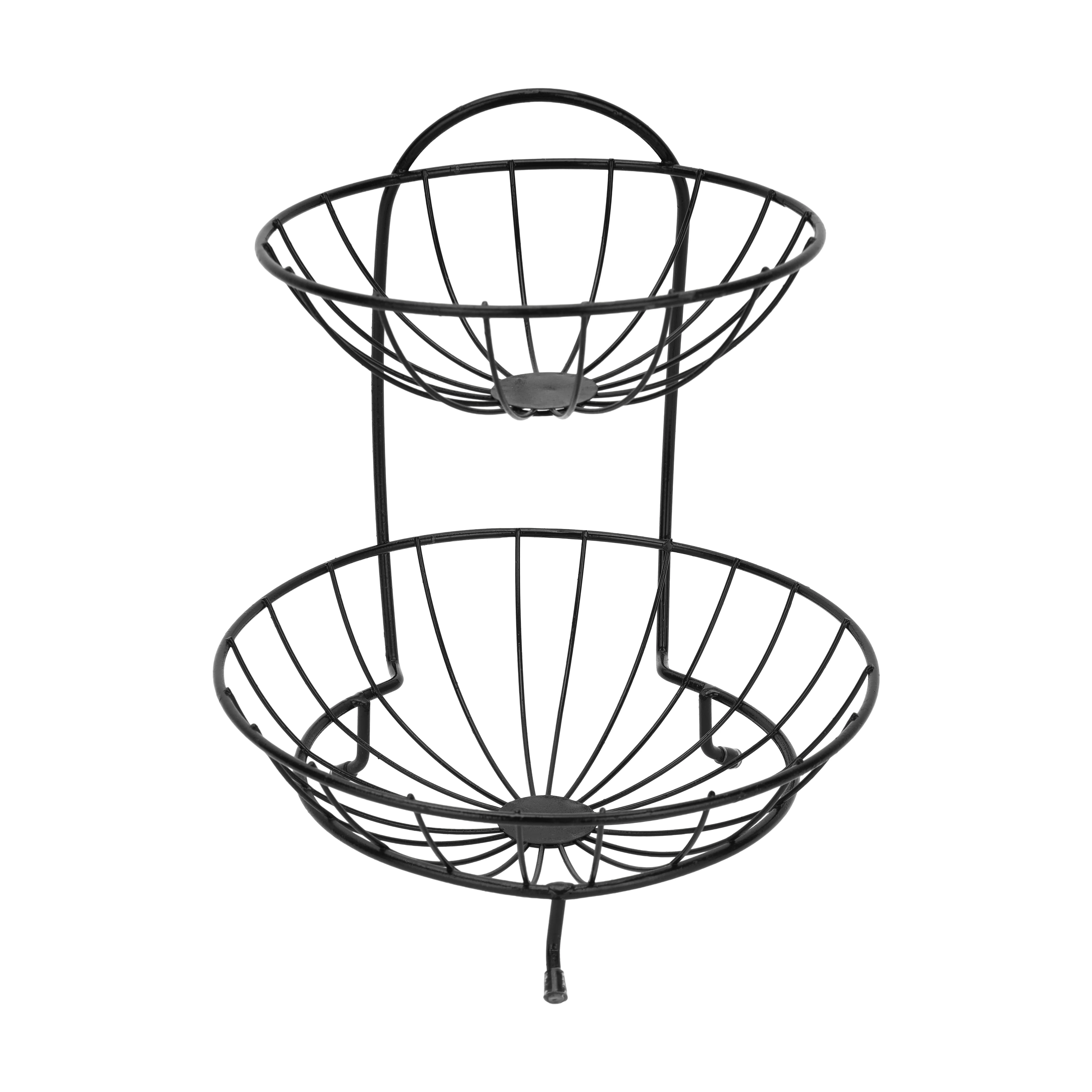 Royalford RF13044 2-Tier Stainless Steel Fruits Basket | Rust-Resistant Finish | Durable Kitchen Countertop Organizer | Perfect for Fruits, Vegetables & Snacks - Image 3