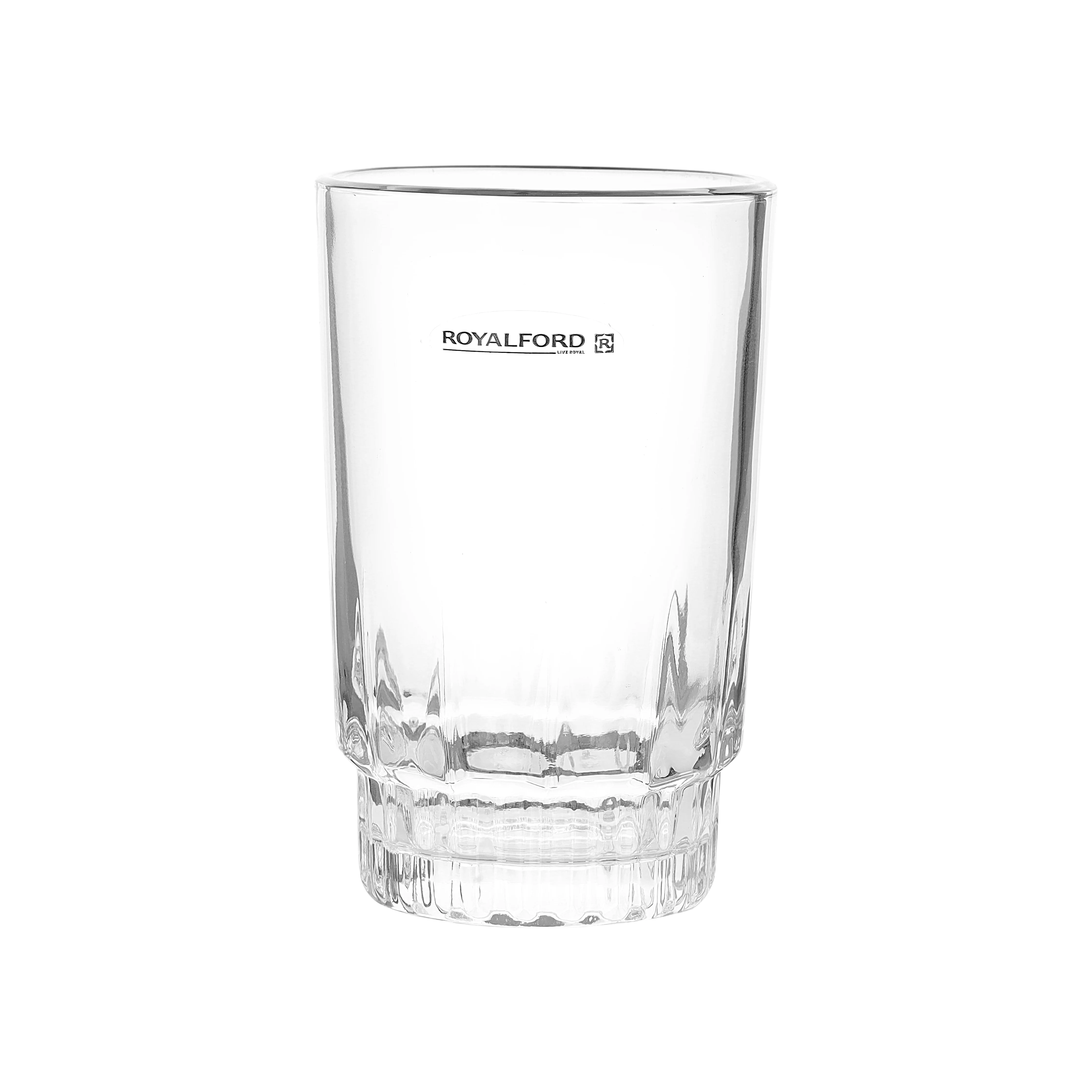 Royalford RF1385-GT6 6PCS Glass Tumbler Set |Clear Drinking Glasses | Durable Water Juice Beverage Cups | Elegant Transparent Drinkware Set for Kitchen & Dining Table Use - Image 2