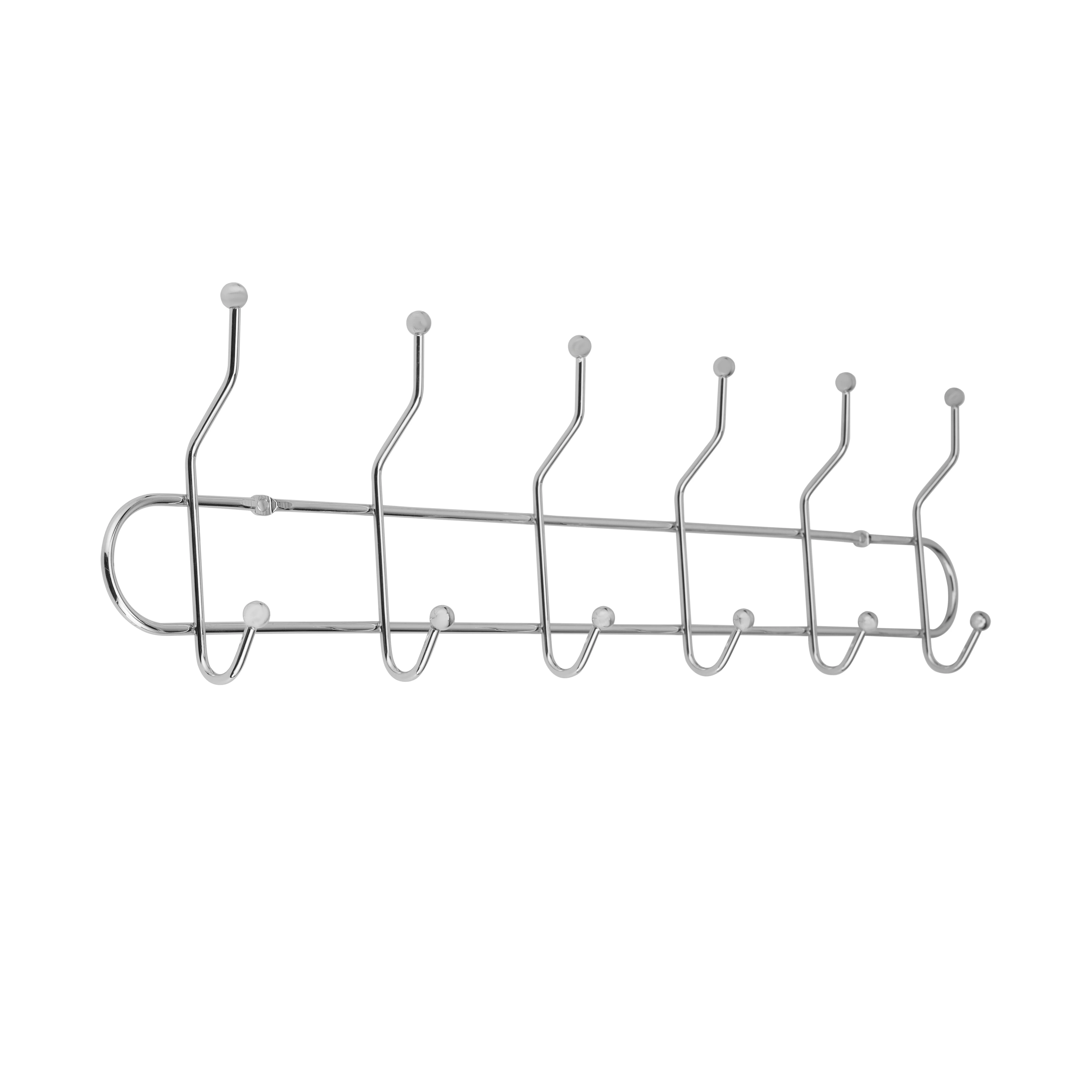 Royalford RF1426-MH6 6 Hooks Metal Hanger | Heavy-Duty Wall Mounted Rack for Towels, Clothes, Keys & Kitchen Accessories |  Space Saving Organizer for Home & Bathroom - Image 4