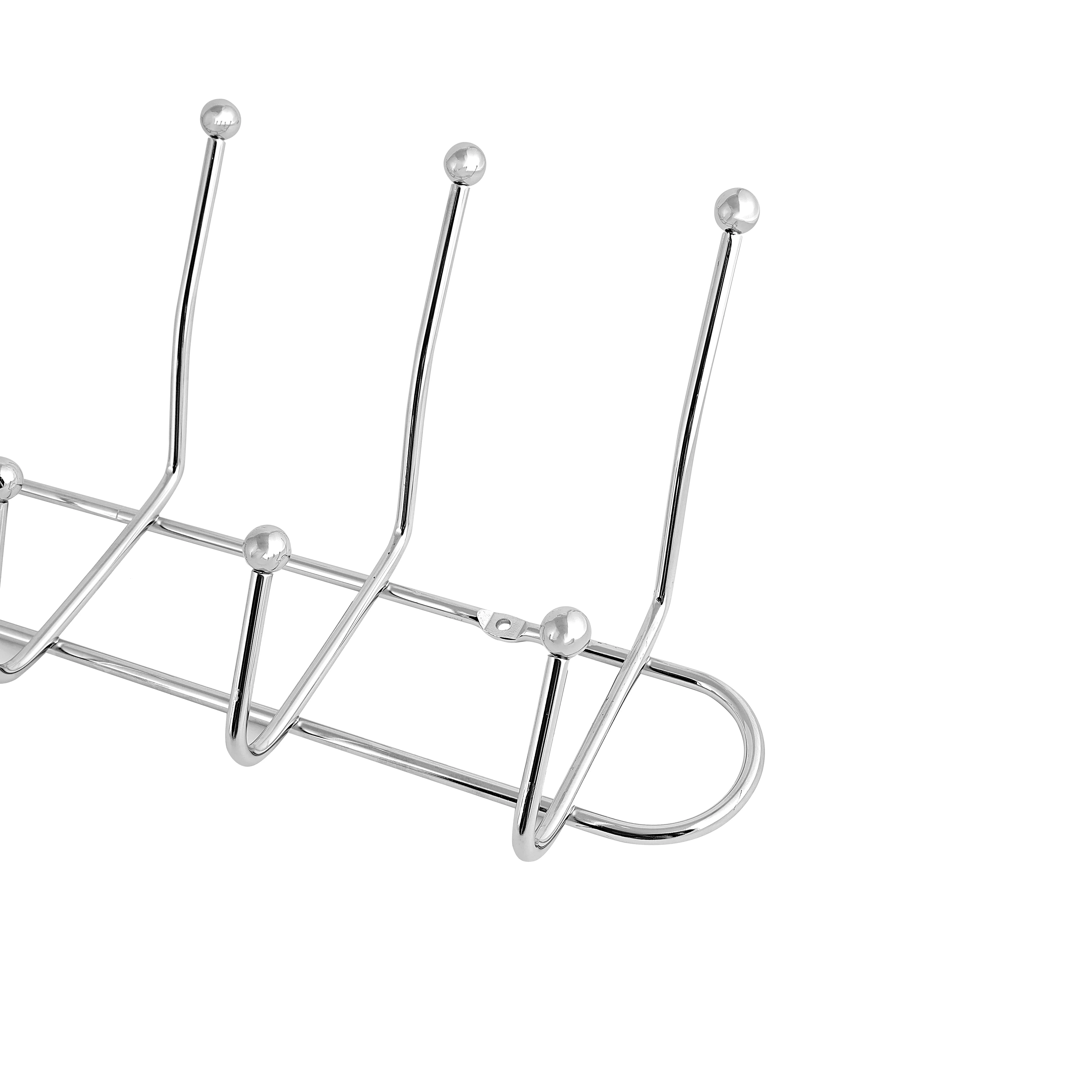 Royalford RF1426-MH6 6 Hooks Metal Hanger | Heavy-Duty Wall Mounted Rack for Towels, Clothes, Keys & Kitchen Accessories |  Space Saving Organizer for Home & Bathroom - Image 5