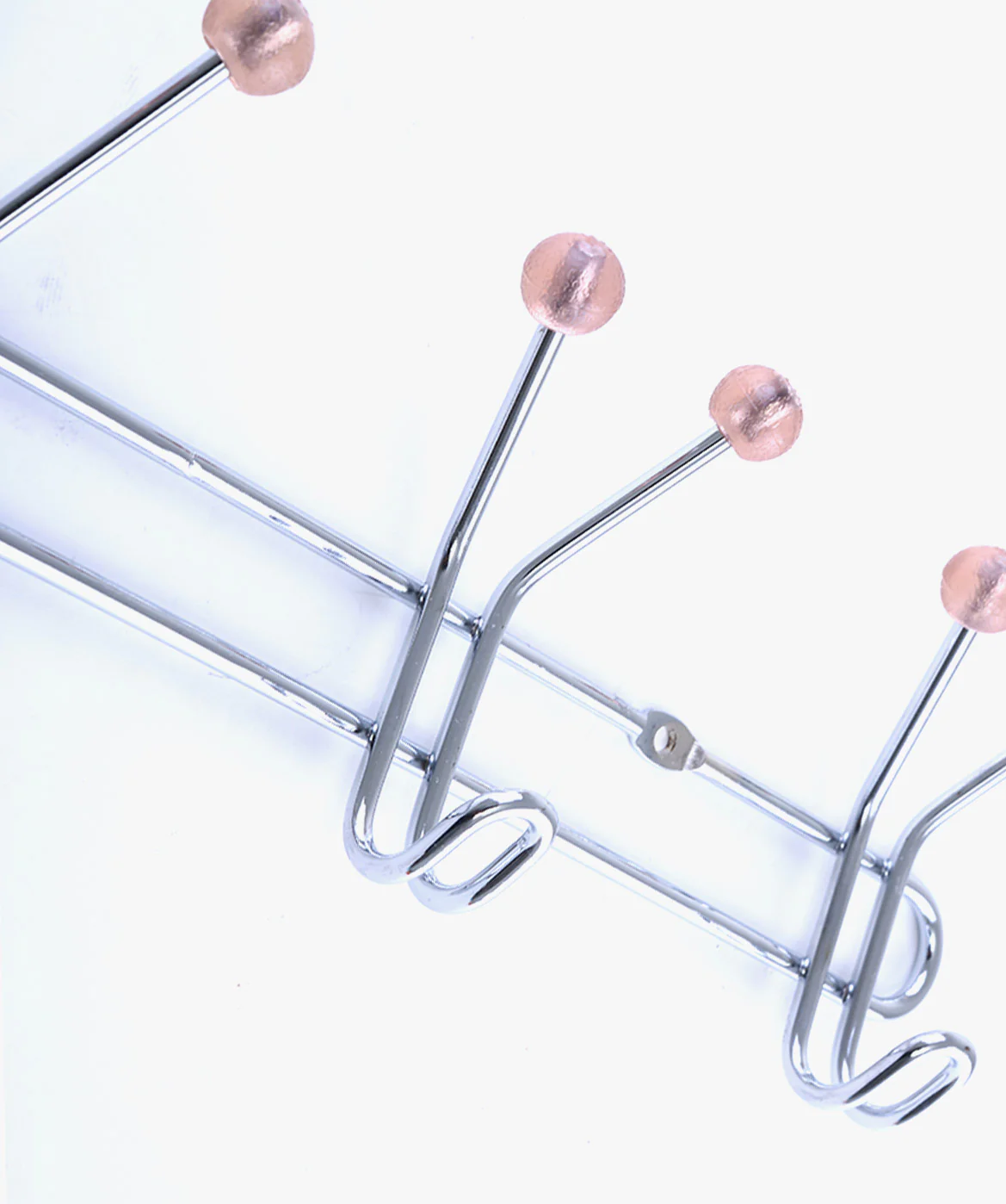 Royalford RF1427 4 Hooks Metal Hanger| wall mounted, durable storage rack with sturdy metal build| chrome finish, and rounded tips, ideal for dress, and home use| - Image 5