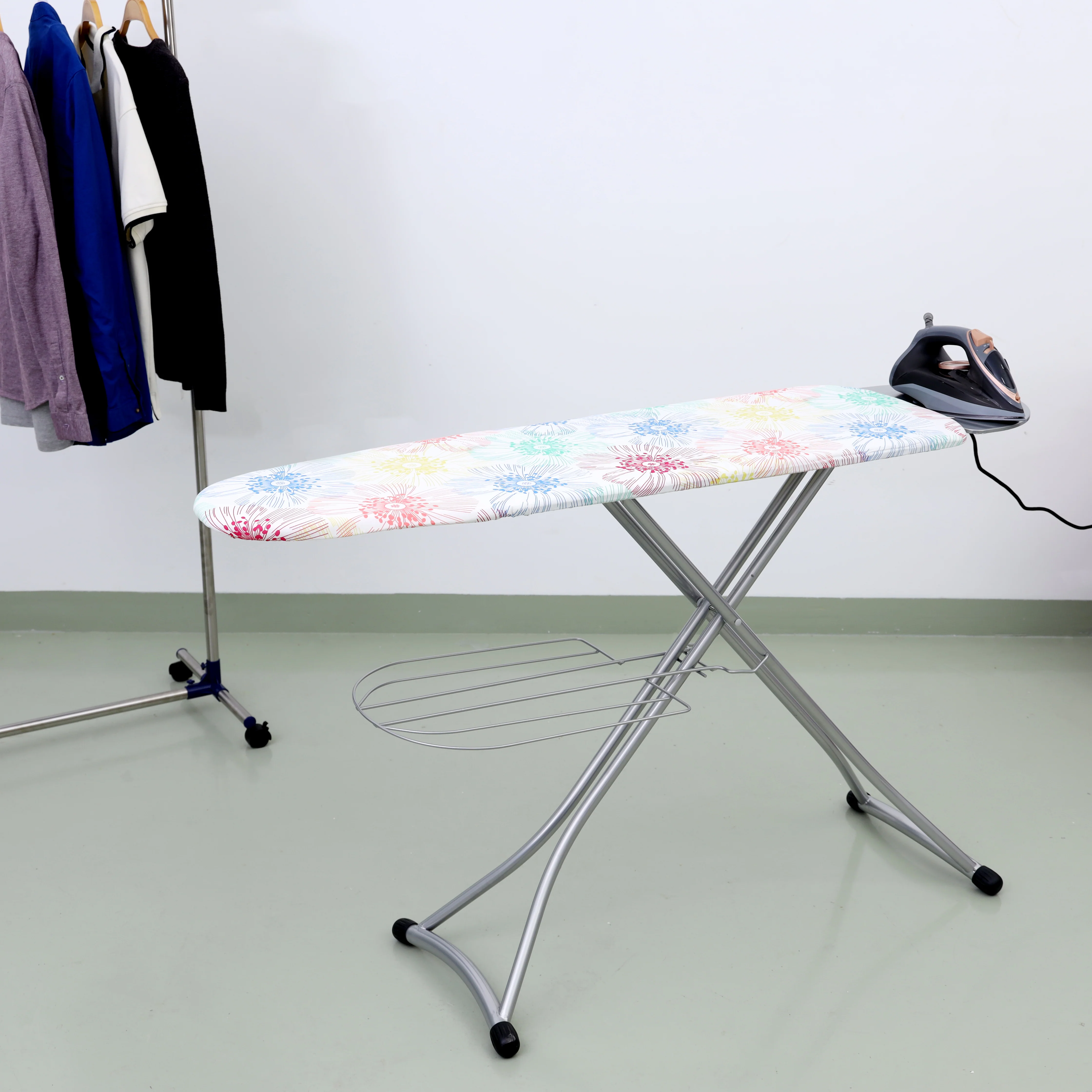 Royalford RF1511-IB Mesh Ironing Board | Height Adjustment up to 92cm | Steam Friendly Mesh Top | Cotton Padded Cover | Cloth Rack | Safety Lock for Home Use Ironing - Image 3