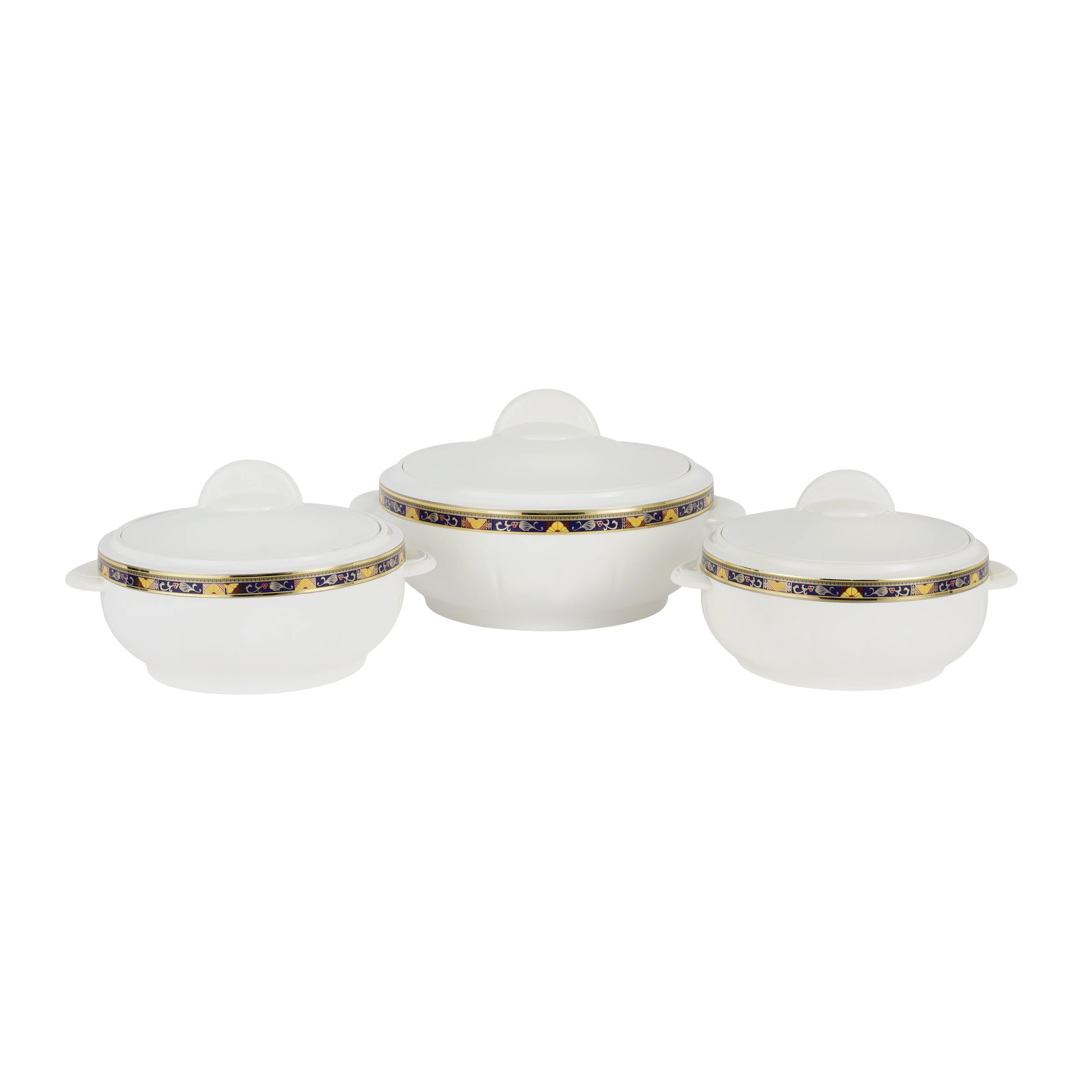 Royalford RF1643 Classic Deluxe Casserole Set | Highly Insulated Stainless Steel Hot Pot with Lid | 3-Piece Set 1200ml + 1600ml + 2500ml for Long-Lasting Heat Retention - Image 3