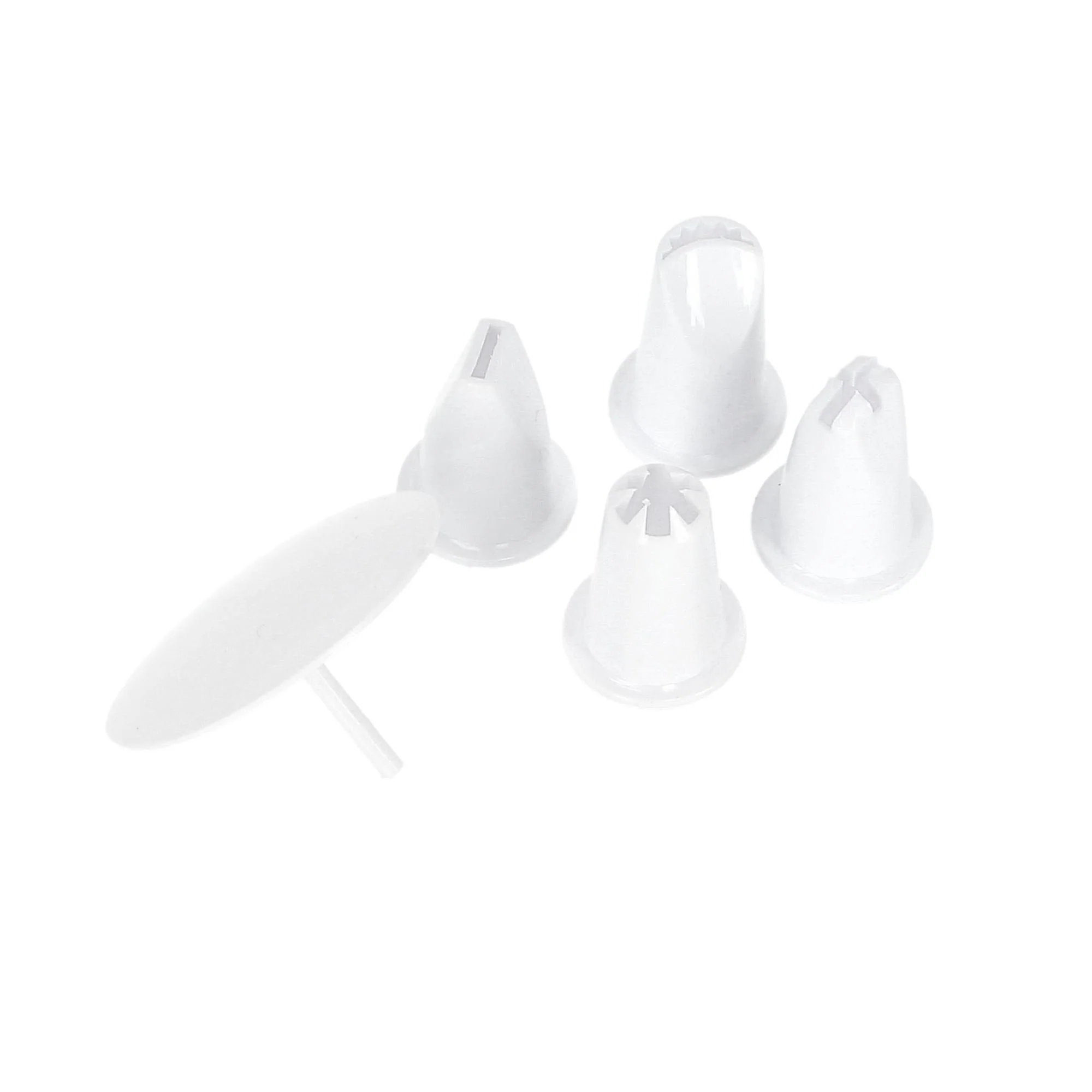Royalford RF1662-IS5 icing syringe set with 5 nozzles | flower nail, made from durable PP material and ideal for cake decorating| icing designs, and baking use| - Image 3