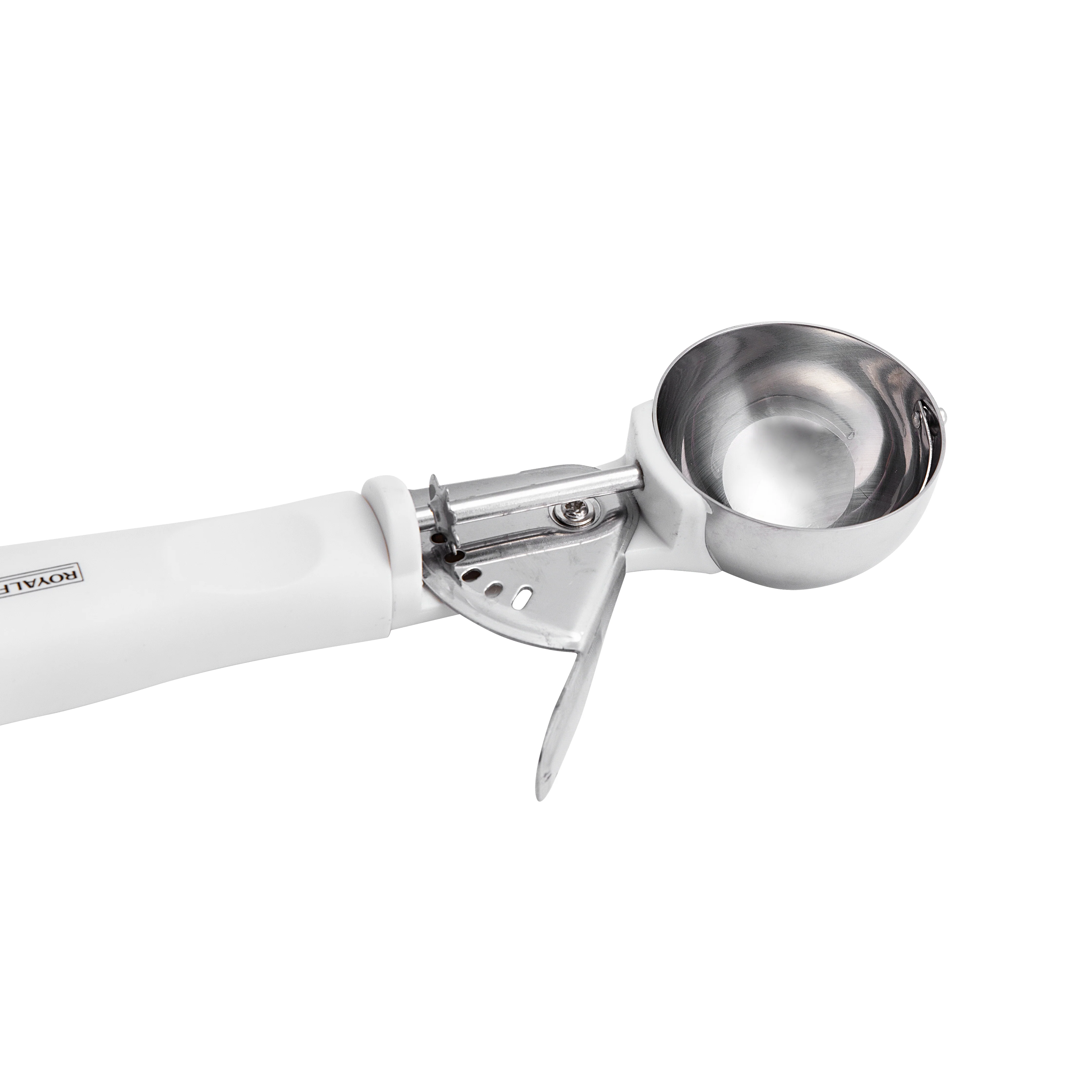Royalford RF1670-ICS Stainless Steel Ice Cream Scoop | Ergonomic ABS Handle | Heavy Duty Ice Cream Scooper | Spring Action Release for Perfect Dessert Portions - Image 2