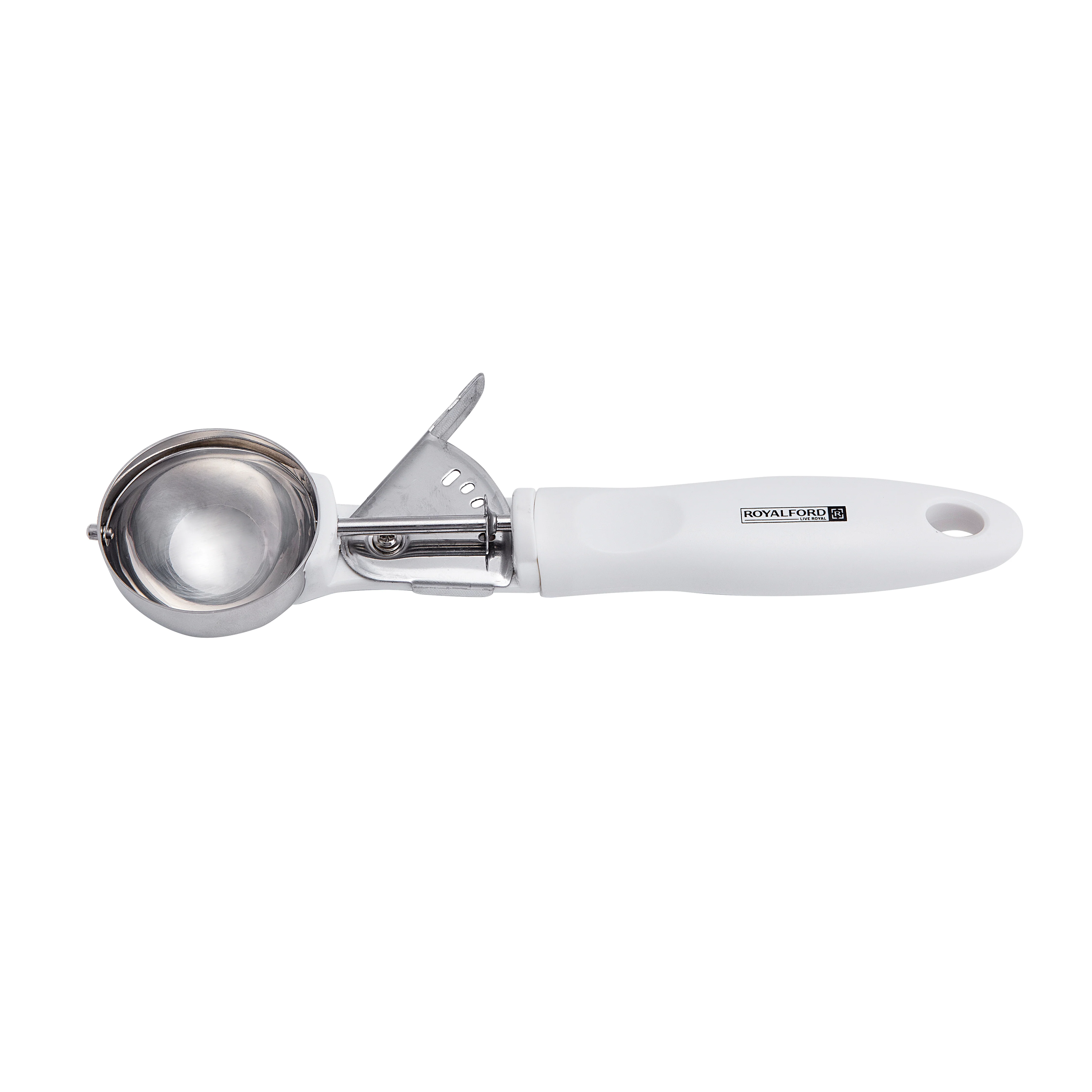 Royalford RF1670-ICS Stainless Steel Ice Cream Scoop | Ergonomic ABS Handle | Heavy Duty Ice Cream Scooper | Spring Action Release for Perfect Dessert Portions - Image 3