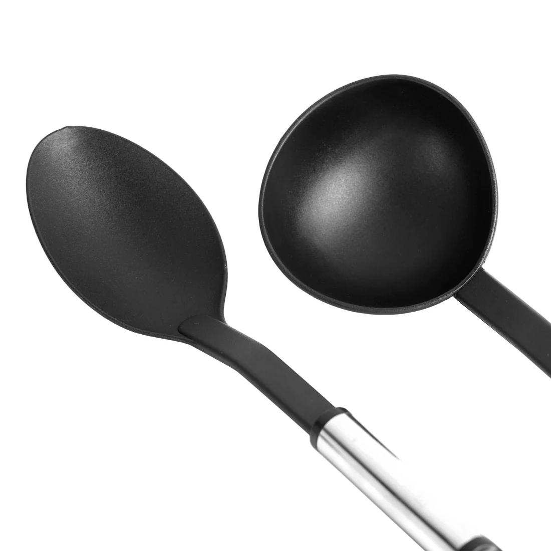Royalford RF1796-NKT 5PCS Nylon Kitchen Tools Set | Stainless Steel Handles | Heat Resistant | Non-Stick Cooking Utensils Set | Slotted Turner, Ladle , Spoon & Skimmer - Image 3