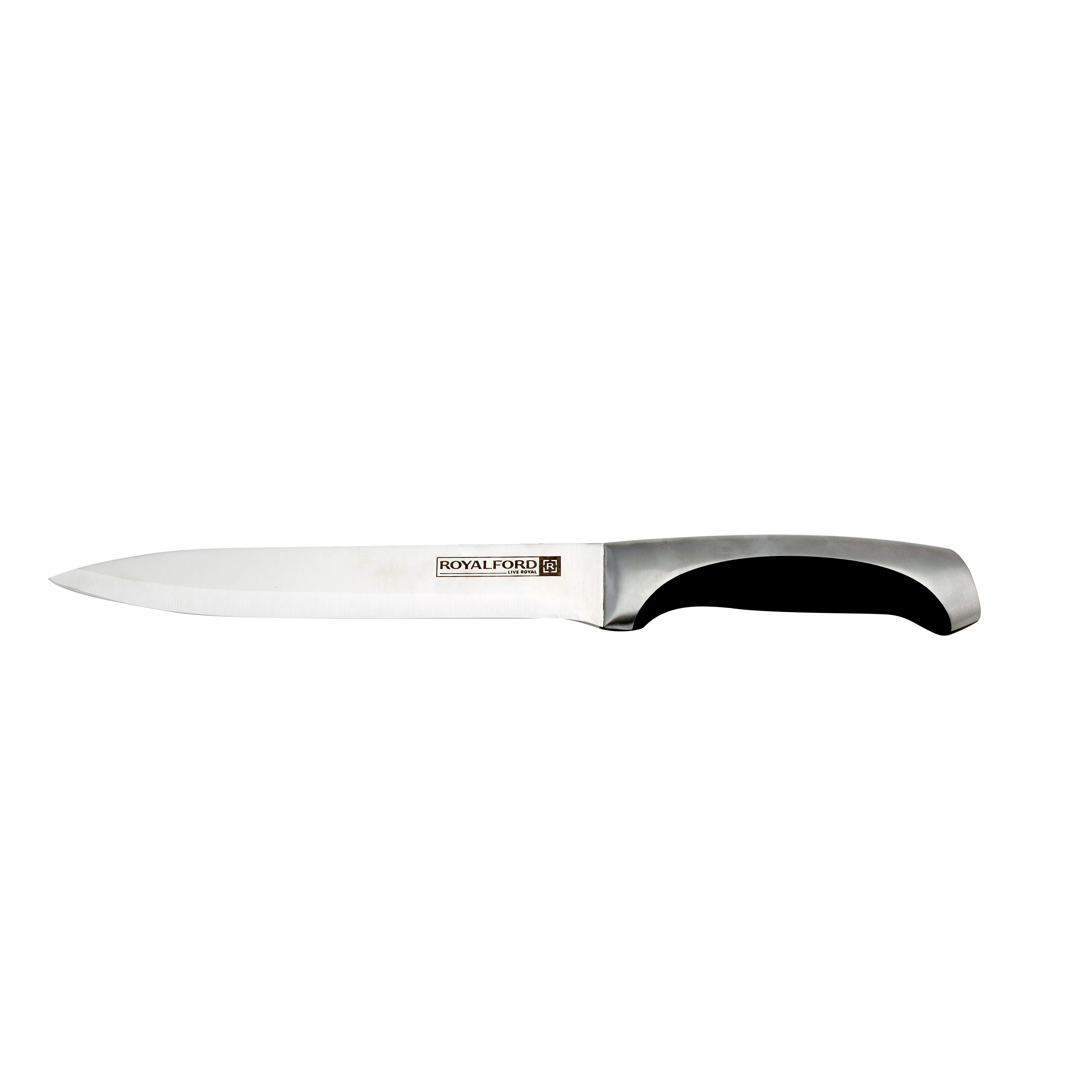 Royalford RF1803-SK 8 Inch Slicer Knife | Stainless Steel Precision Kitchen Cutting Knife| Ergonomic Non-Slip Handle | Sharp Blade for Meat, Fish, Fruits & Vegetables - Image 3
