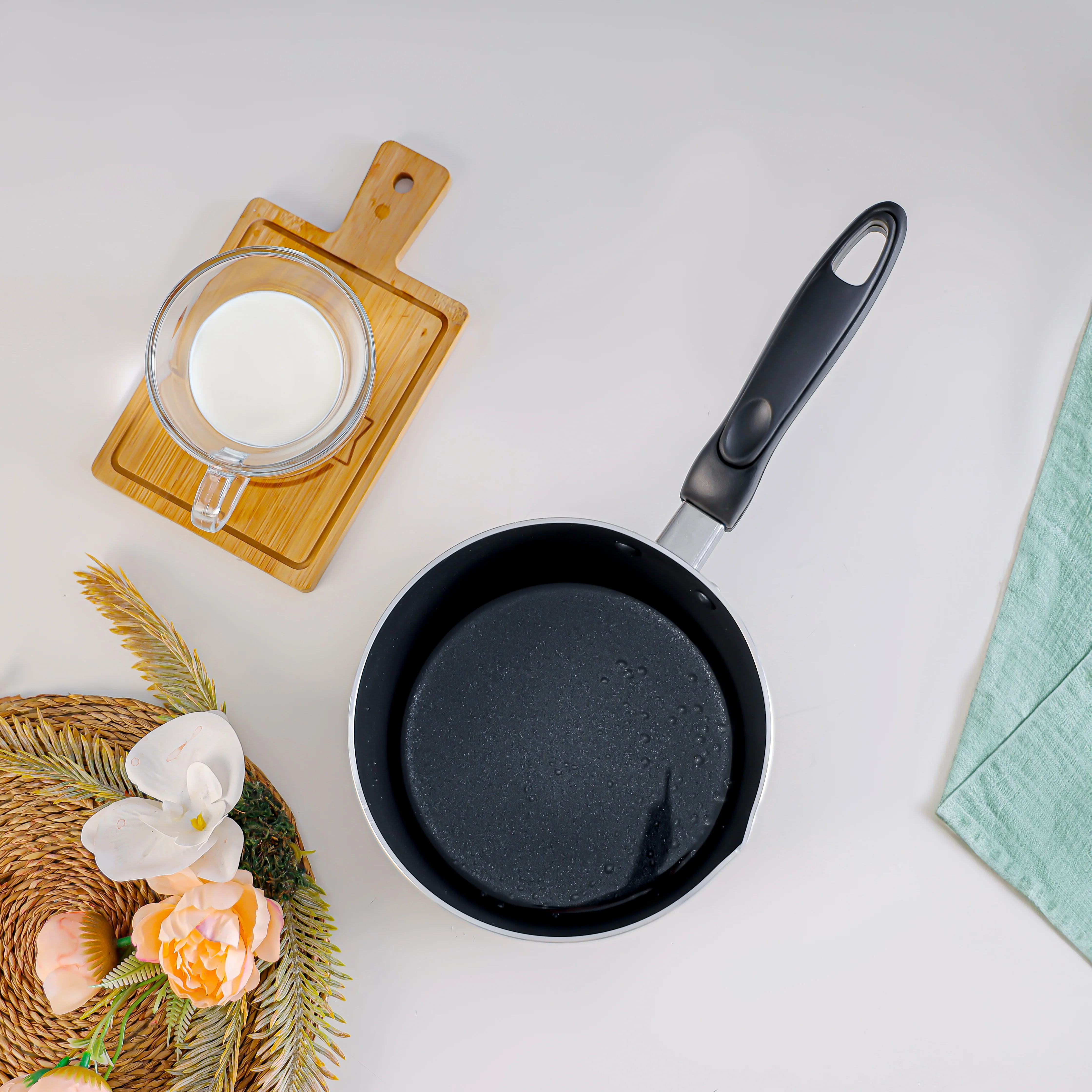 Royalford RF2011-MP16 Aluminium Milk Pan | Durable Non-Stick Coating | 2-Layer Construction | Heat-Resistant Handle | Multi-Hob Compatibility & PFOA-Free Design - Image 2