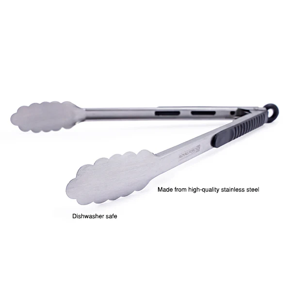 Royalford RF2042-FT12 12 inch food tong| ergonomic design, gripped handle and auto lock mechanism| dishwasher safe, ideal for cooking, grilling & serving food| - Image 3