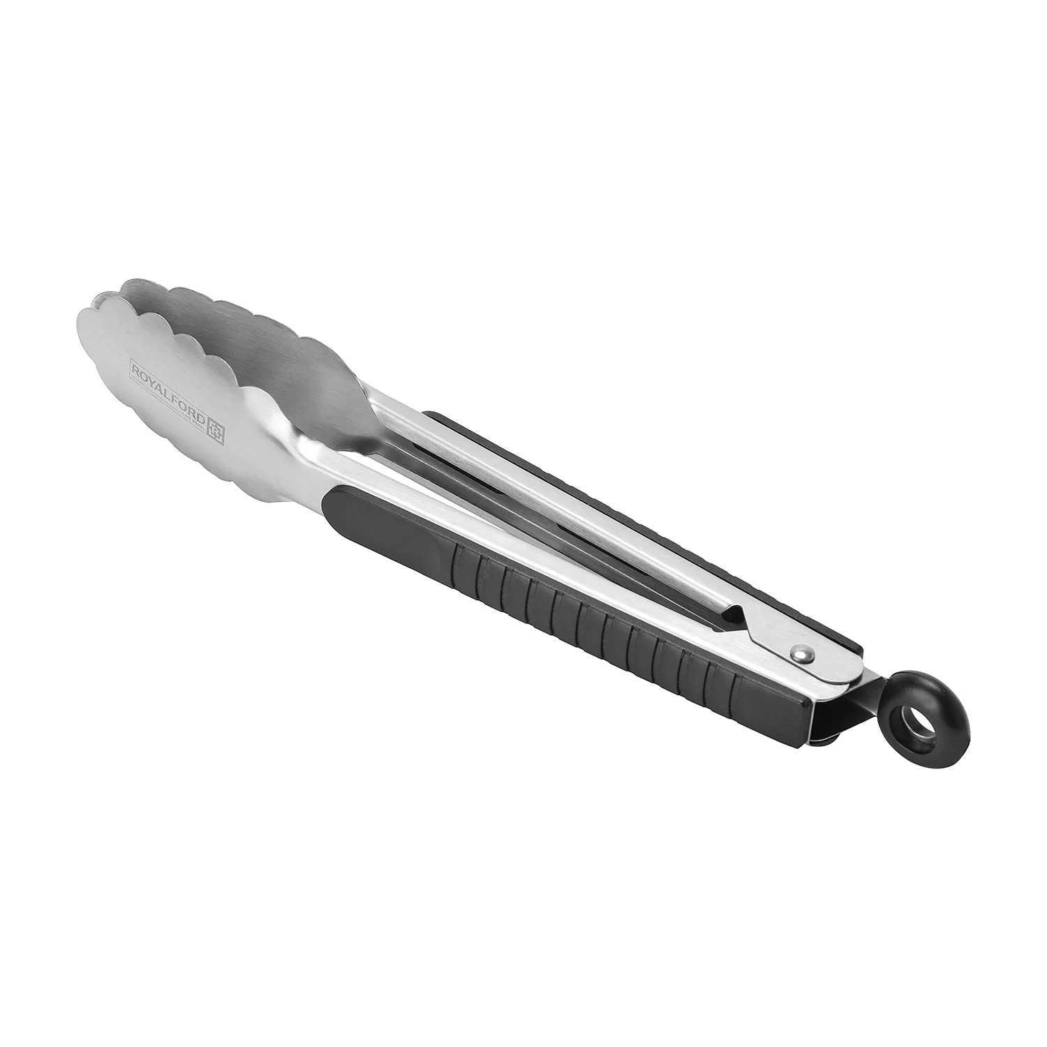 Royalford RF2043-FT9 9" Food Tong | ergonomic grip, durable build, auto-lock design and dishwasher-safe| convenience for easy and hygienic serving in kitchens|