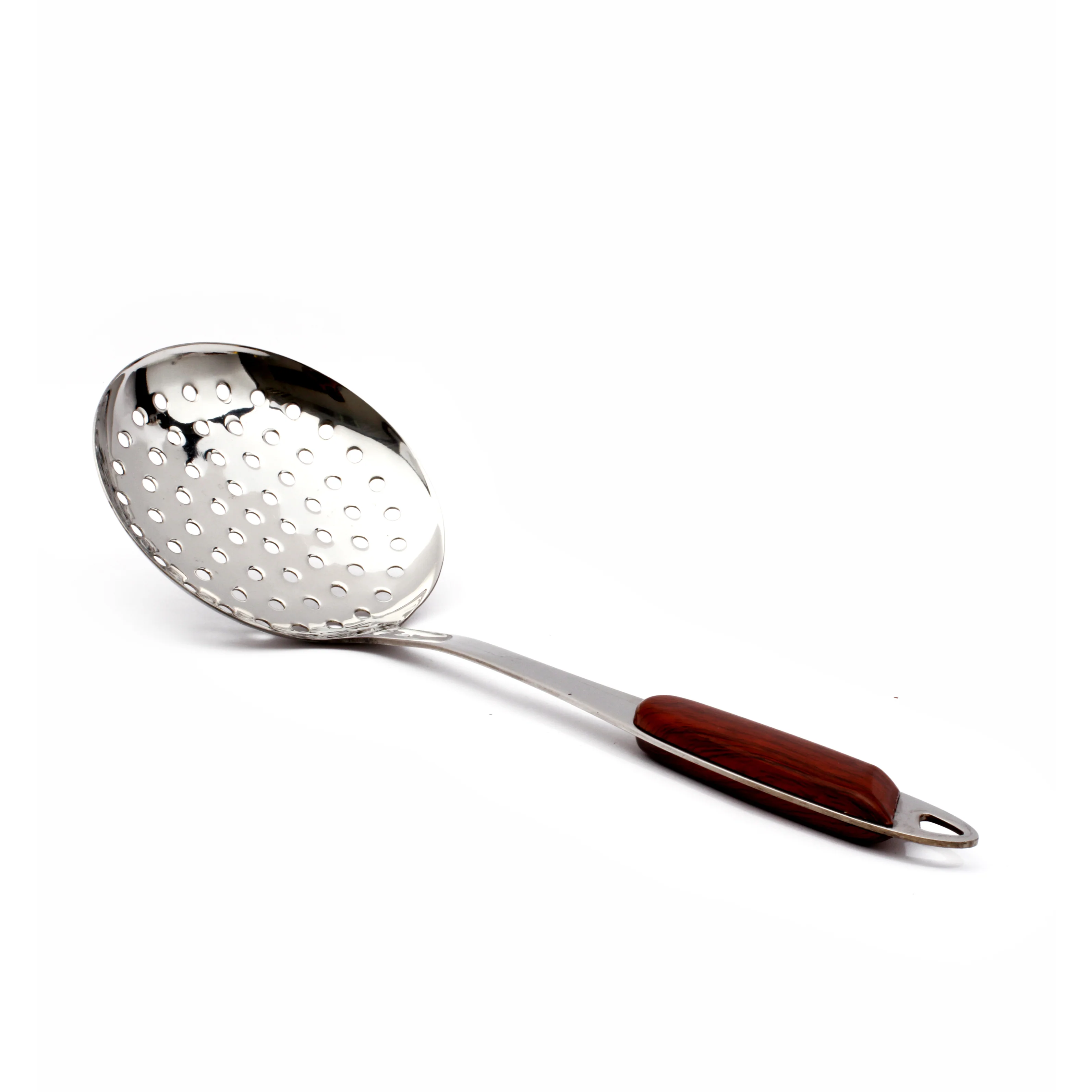 Royalford RF2063S Stainless Steel Skimmer Slotted Spoon | Frying Strainer with Ergonomic Grip Handle | Durable Oil Draining Kitchen Tool | Dishwasher Safe Cooking Utensil