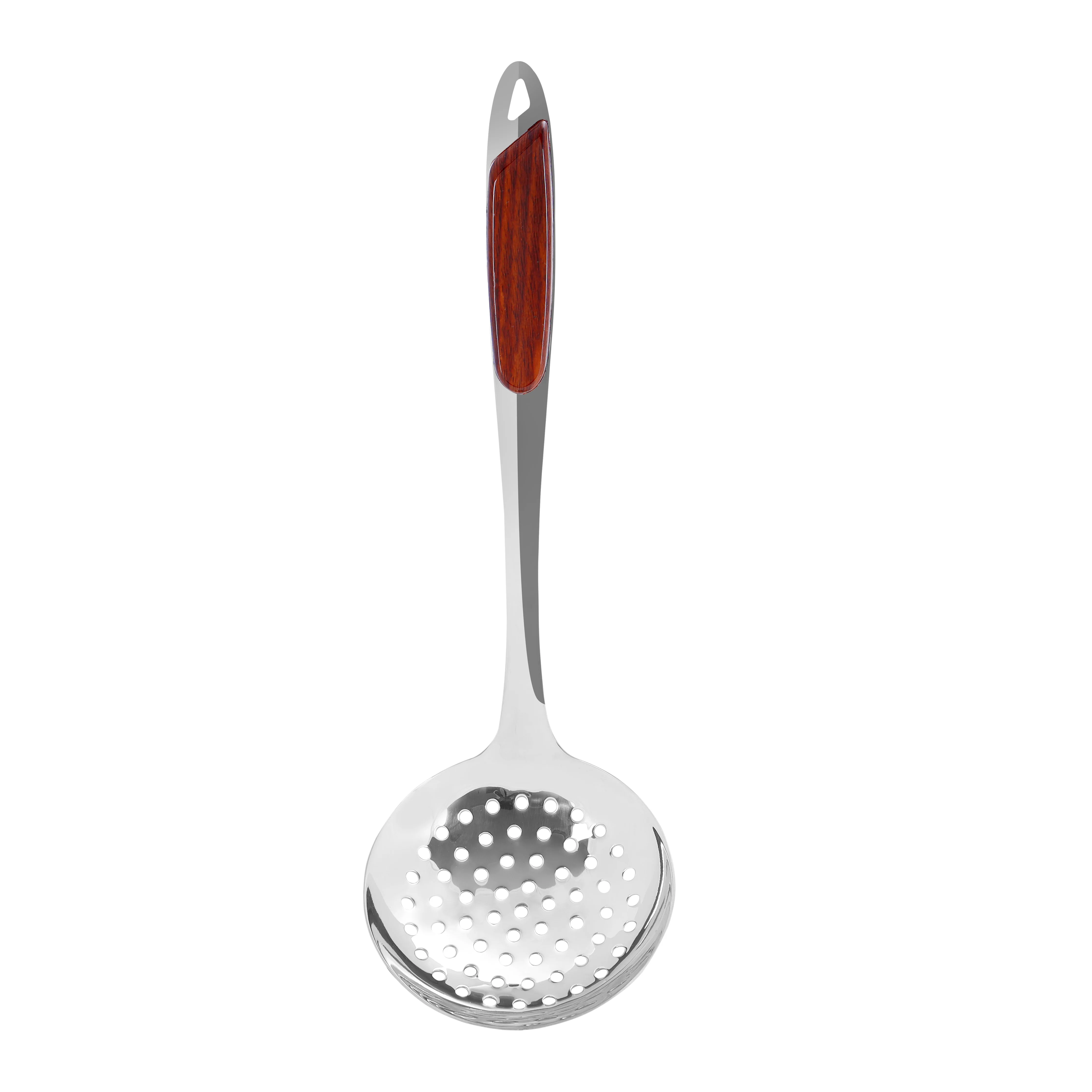 Royalford RF2063S Stainless Steel Skimmer Slotted Spoon | Frying Strainer with Ergonomic Grip Handle | Durable Oil Draining Kitchen Tool | Dishwasher Safe Cooking Utensil - Image 2