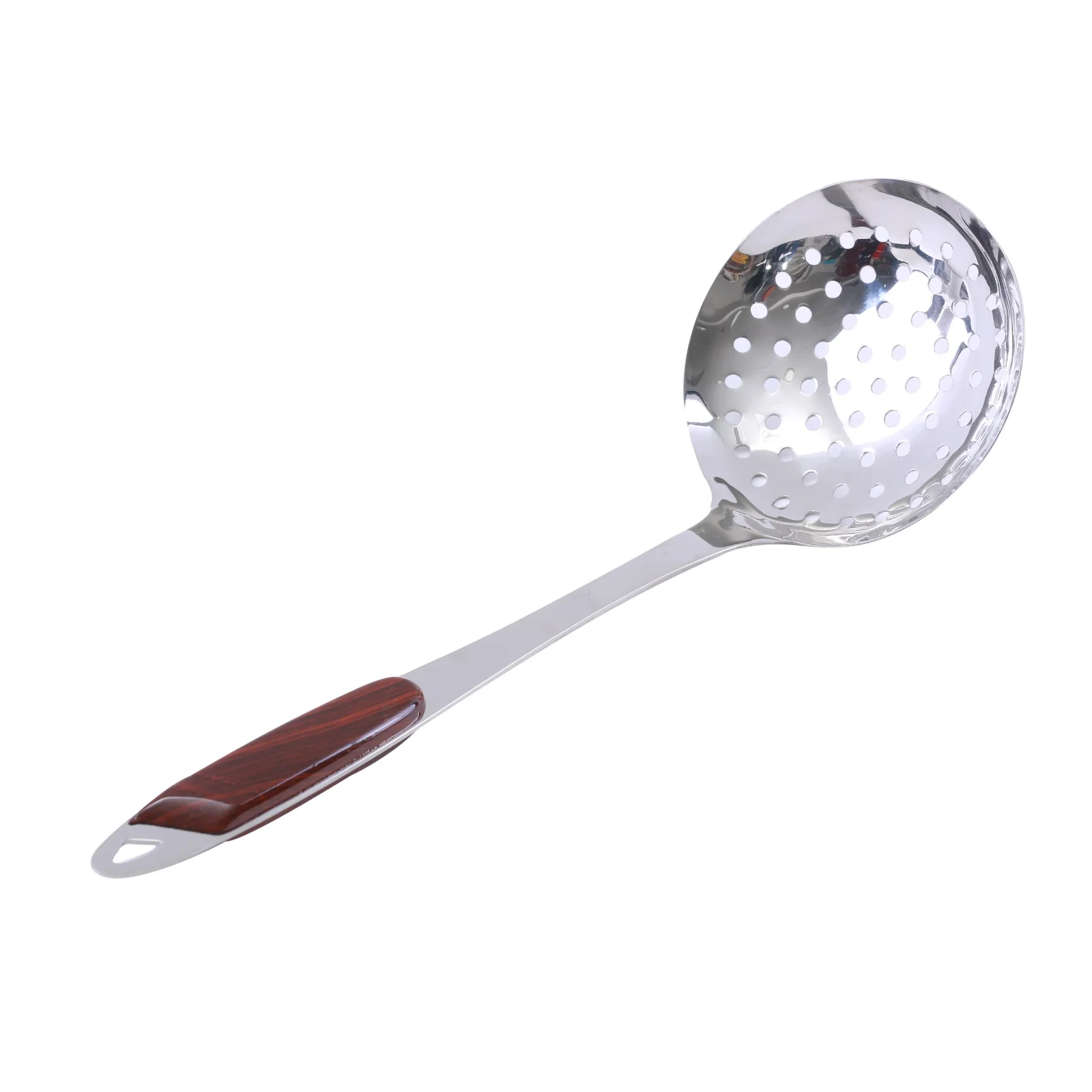 Royalford RF2063S Stainless Steel Skimmer Slotted Spoon | Frying Strainer with Ergonomic Grip Handle | Durable Oil Draining Kitchen Tool | Dishwasher Safe Cooking Utensil - Image 3