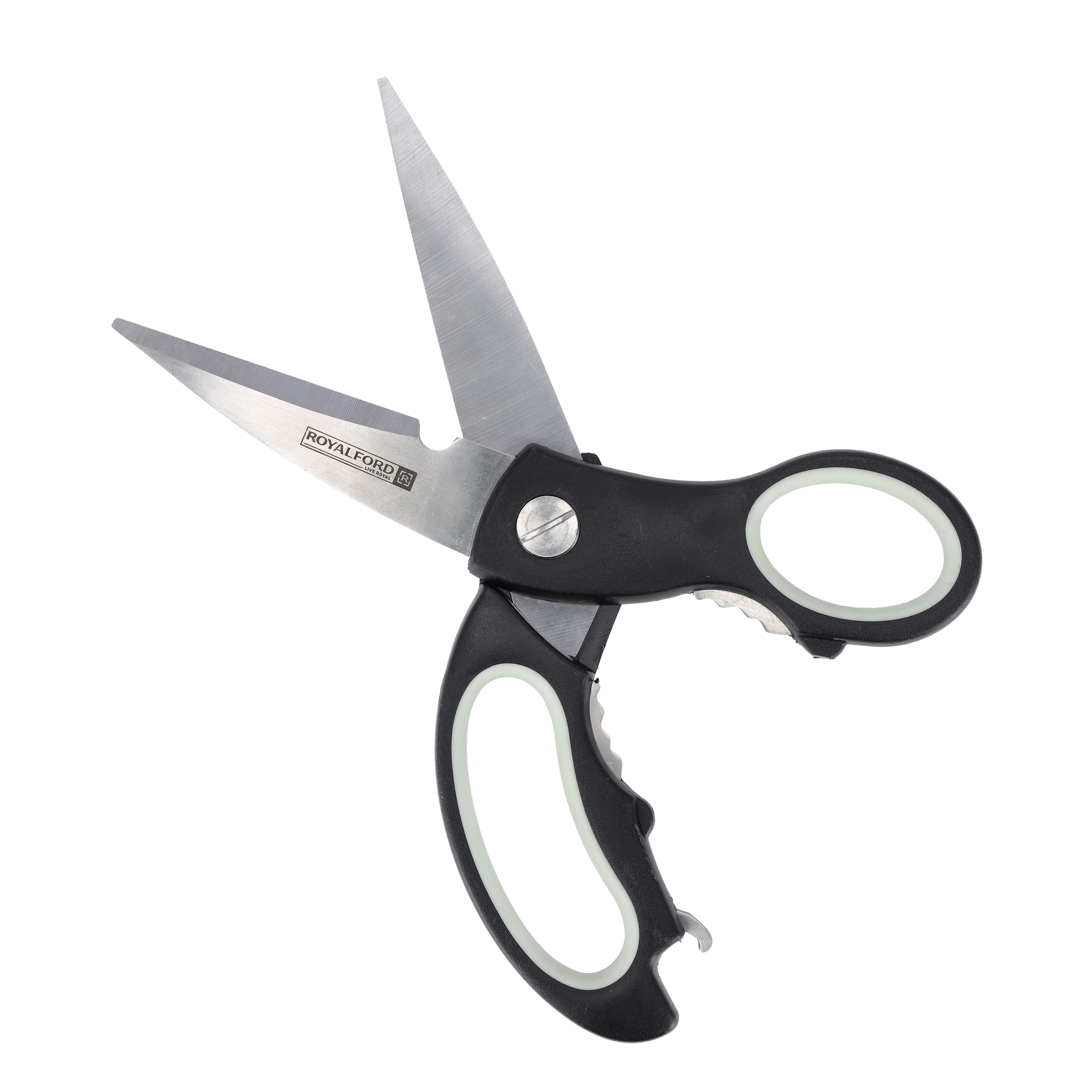 Royalford RF2190N 3 in 1 Kitchen Scissors | Stainless Steel Blades| Multipurpose Kitchen Shears with Bottle Opener & Nut Cracker| Ergonomic Non Slip Handle for Food Prep - Image 2