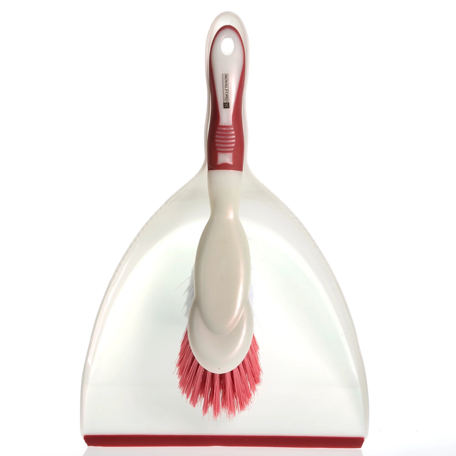 Royalford RF2367-DPW/B Dustpan and Brush Set | Durable Hand Brush | Compact Household Cleaning Tool for Floor Kitchen Table Office, Quick Dust & Debris Cleaning Set