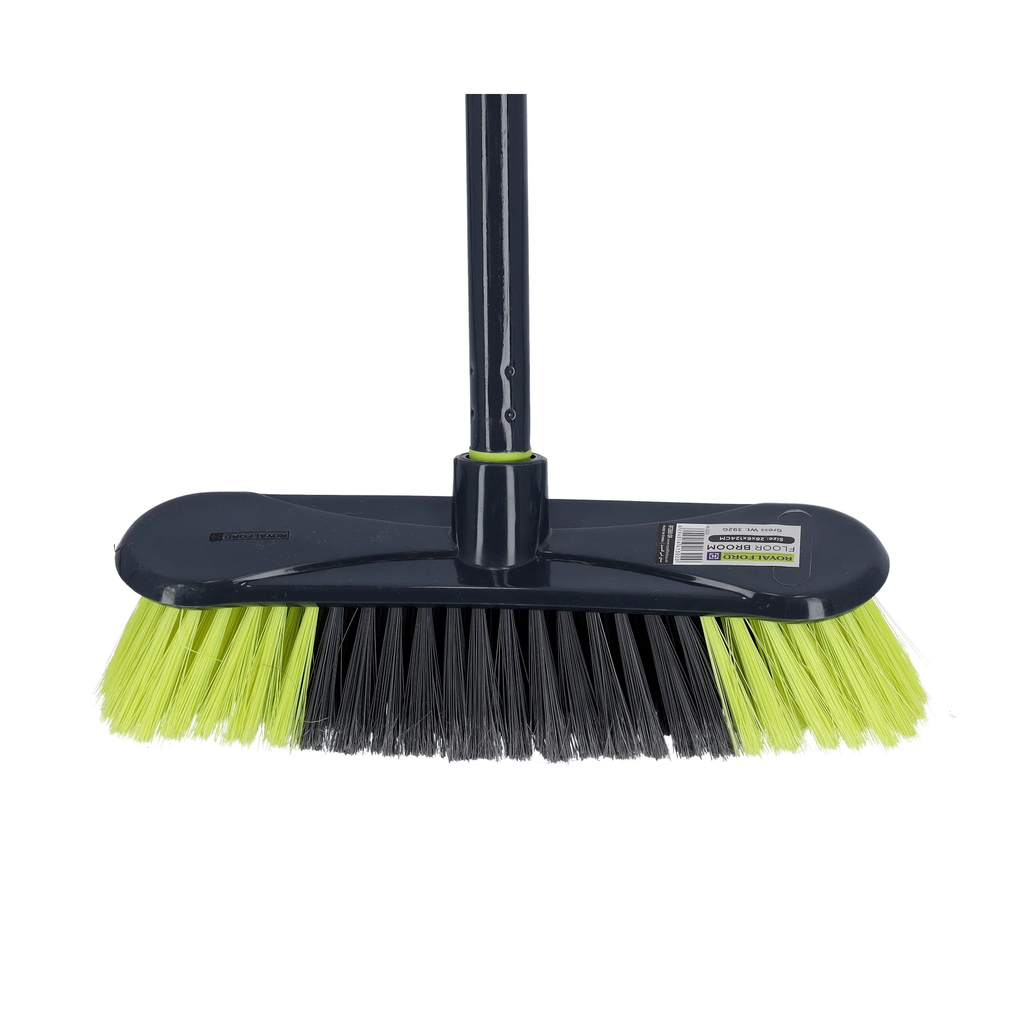 Royalford RF2369GR Floor Broom with Long Handle | Durable Bristle Sweeping Brush for Home, Kitchen & Office Floors| Ergonomic Grip Cleaning Broom for Dust Dirt & Debris - Image 3