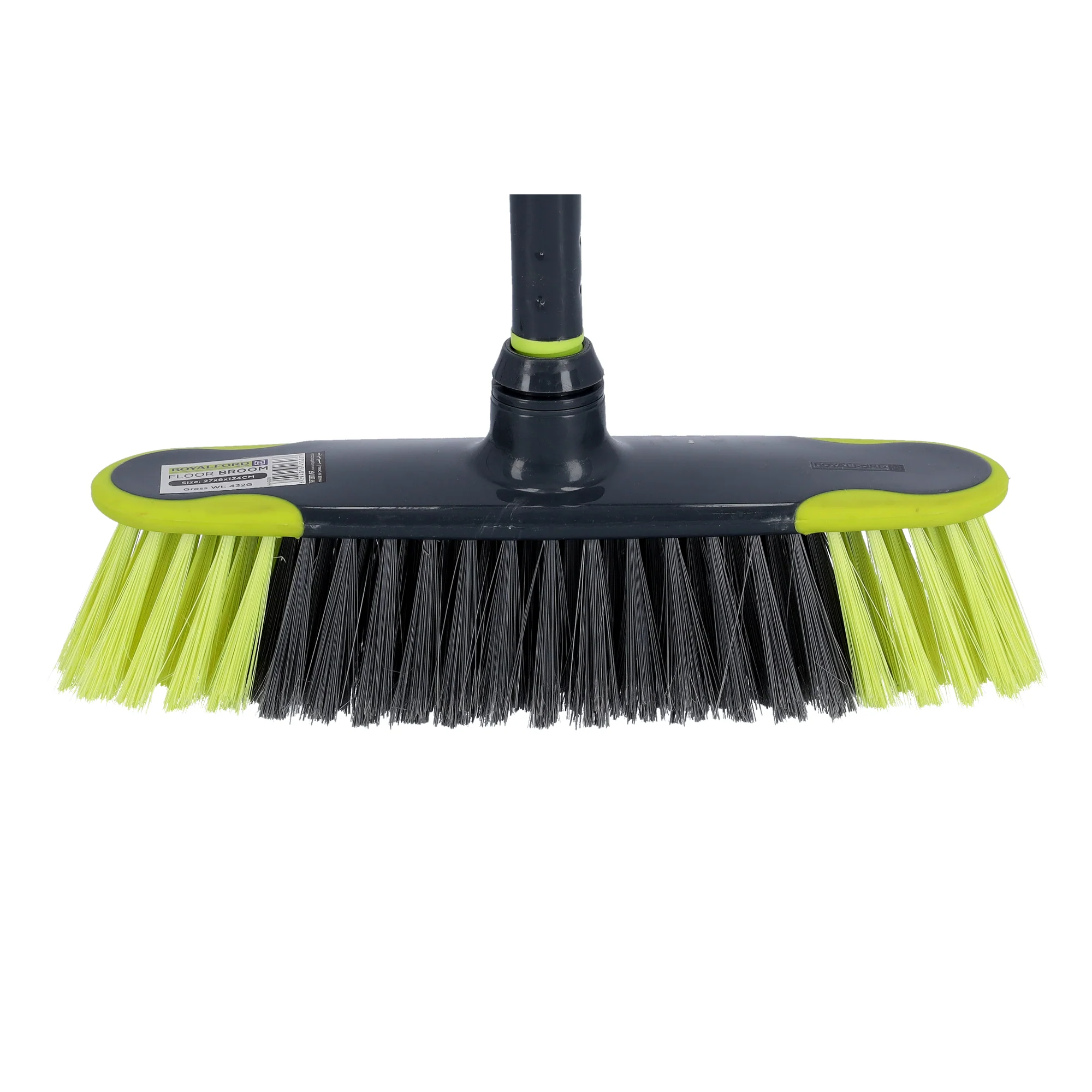 Royalford RF2370GR Floor Broom | 124cm Long Handle & Durable Bristles | Household Cleaning Broom for Tiles, Marble, Wooden Floors |Indoor Sweeping Brush with Grip Handle - Image 2