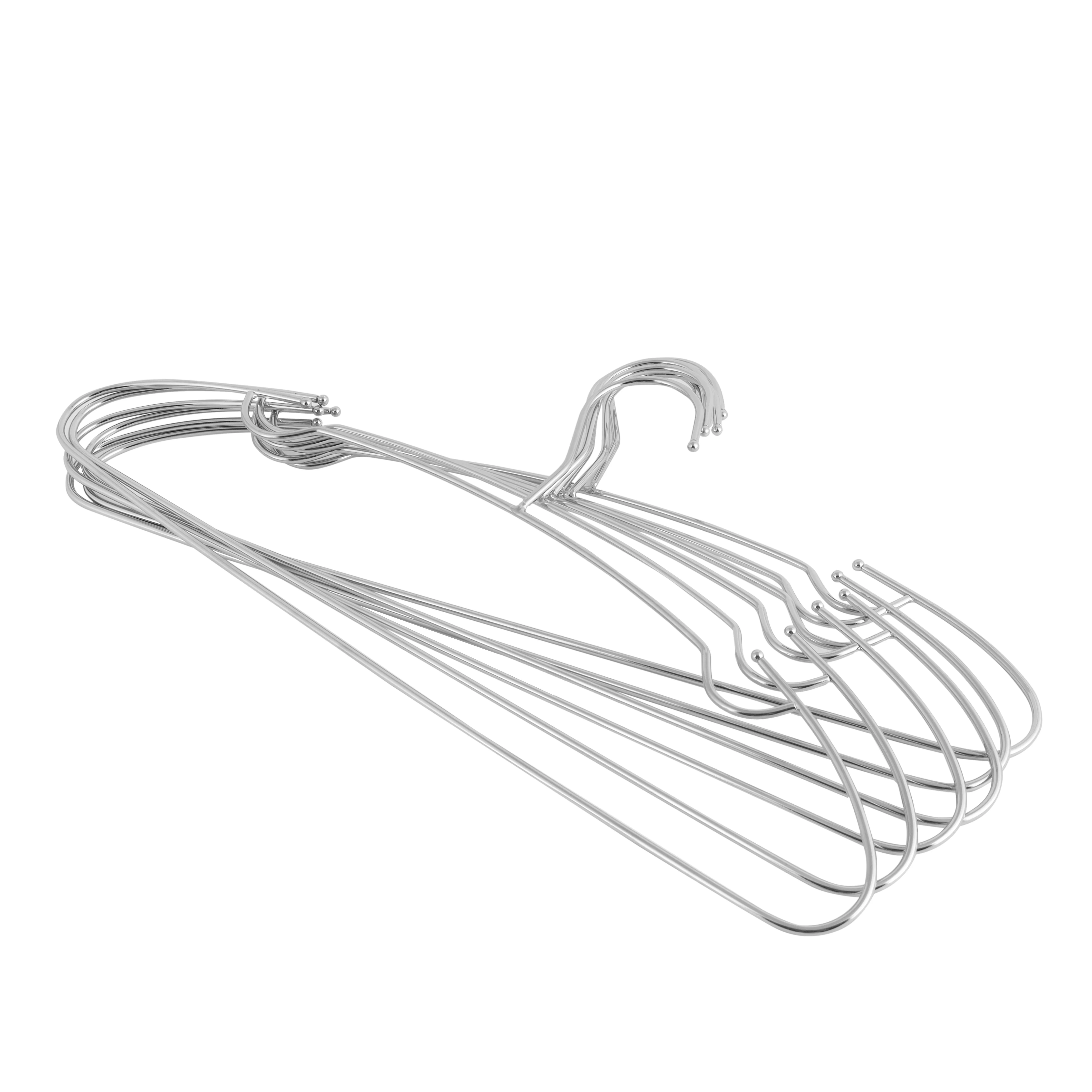 Royalford RF2574 6PCS Metal Hanger Set| Heavy-Duty Chrome-Plated Rust-Resistant Clothes Hangers | Shoulder Notches| Slim Space-Saving Design for Shirts, Dresses & Jackets - Image 3
