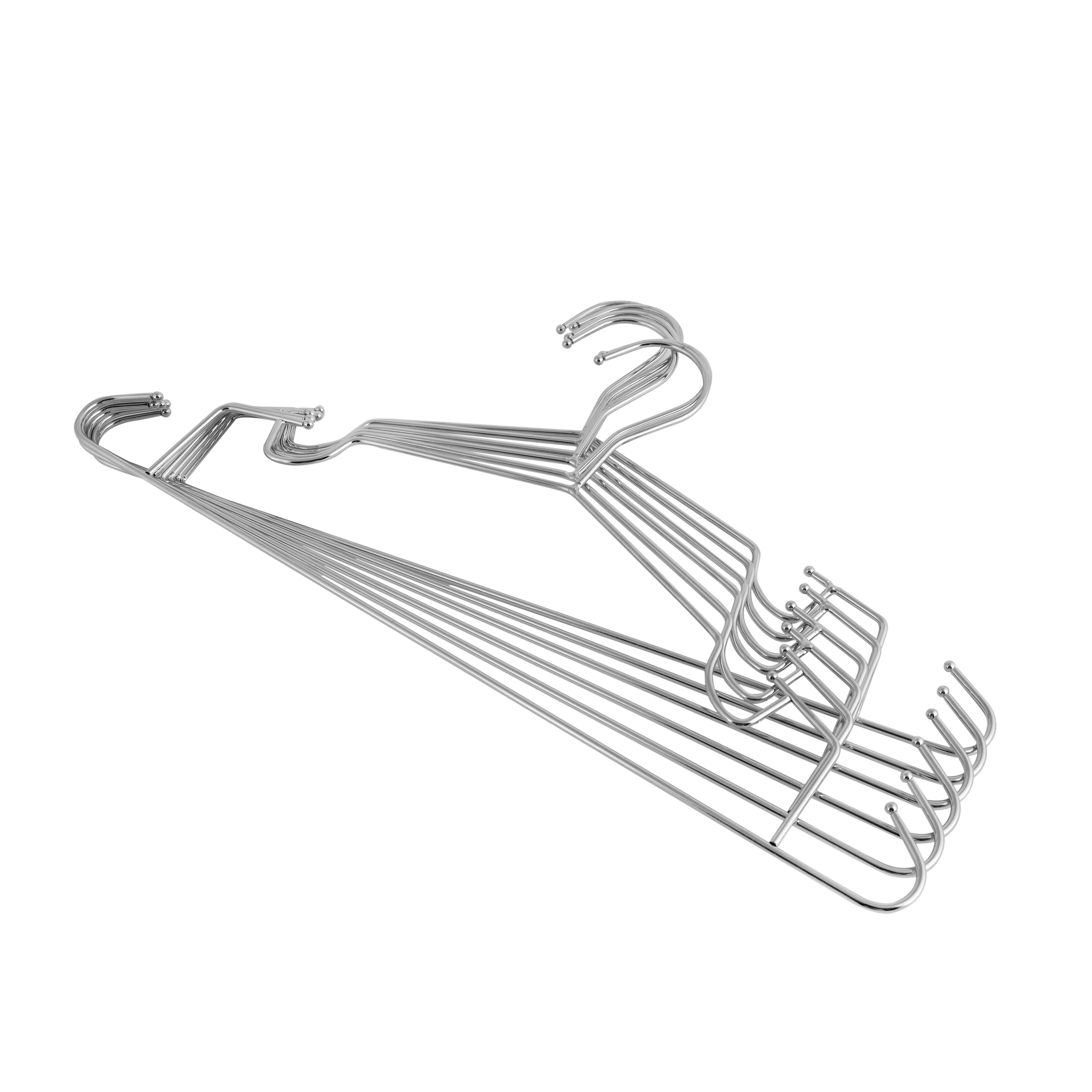 Royalford RF2575 6PCS Metal Hanger Set | Chrome-Plated Multi-Hook Rust-Resistant Clothes Hangers | Space-Saving Design | Perfect for Shirts, Pants, Dresses & Accessories - Image 3