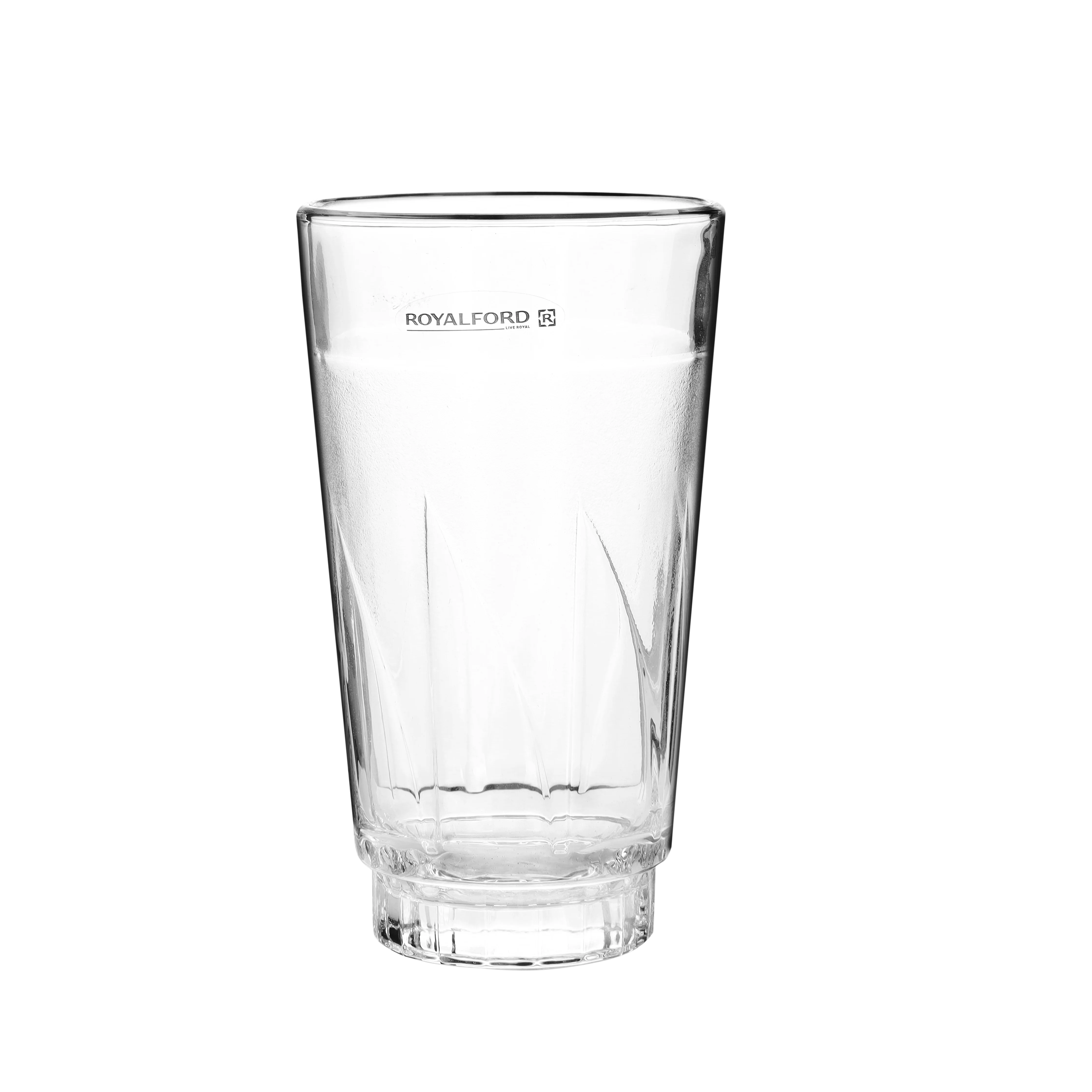 RoyalFord RF2654-GT6 Glass Tumbler Set | Premium Clear Drinking Glasses | Durable Beverage Cups for Water, Juice & Soft Drinks |Perfect for home dining, offices & cafes - Image 4