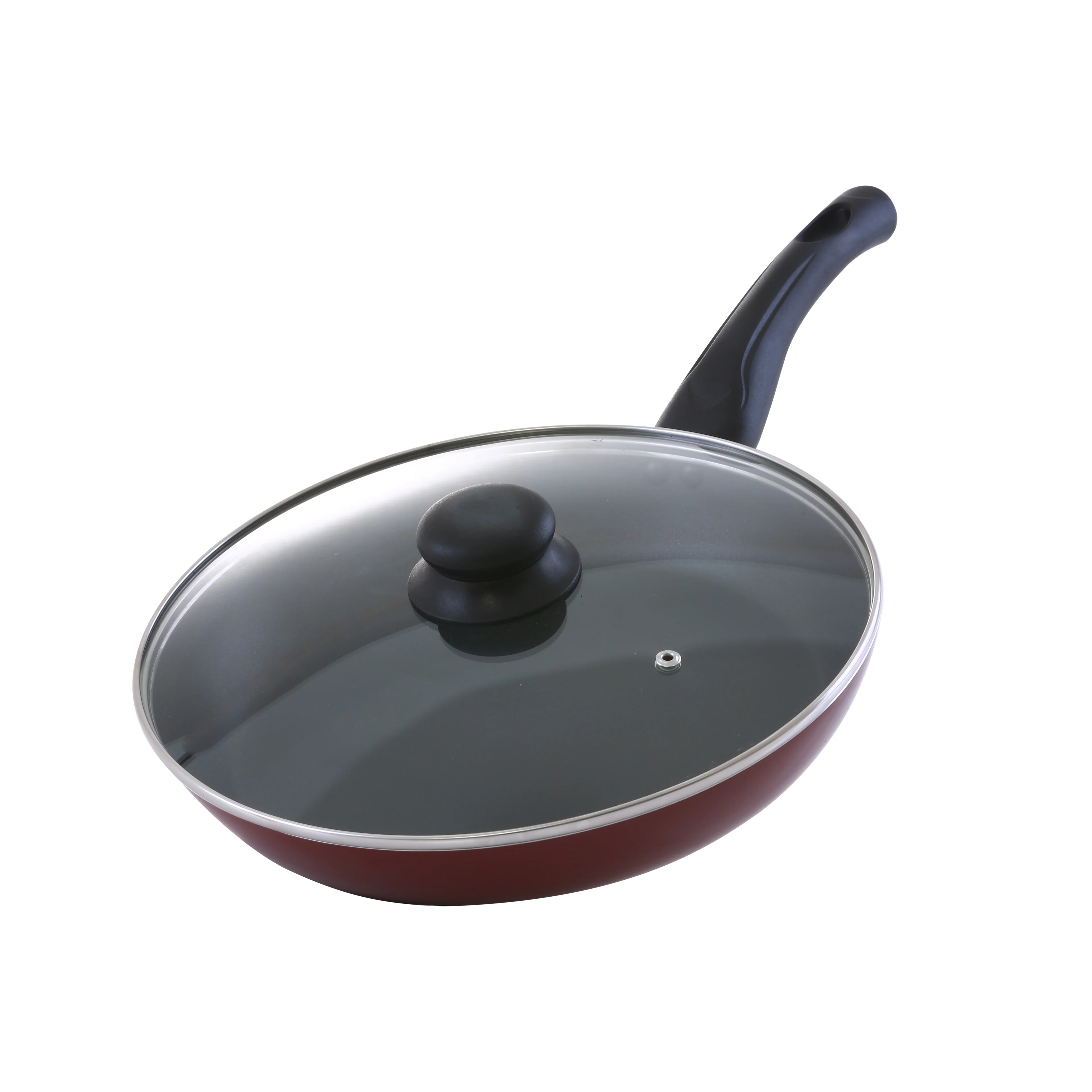 Royalford RF2950 22cm Non-Stick Fry Pan | Glass Lid | 3-Layer Durable Coating | Heat-Resistant Bakelite Handle | Multi-Cooktop Compatible for Healthy Cooking Kitchen - Image 3