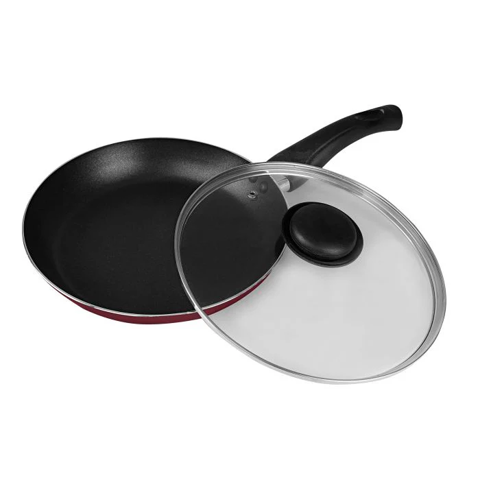 Royalford RF2950 22cm Non-Stick Fry Pan | Glass Lid | 3-Layer Durable Coating | Heat-Resistant Bakelite Handle | Multi-Cooktop Compatible for Healthy Cooking Kitchen - Image 4