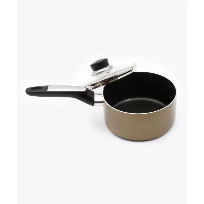 Royalford RF2960 16cm Sauce Pan with Lid | Non Stick Coated Saucepan Cookware| Tempered Glass Lid |Heat Resistant Handle |Compatible with Gas, Ceramic & Halogen Cooktops - Image 3