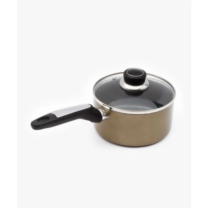 Royalford RF2960 16cm Sauce Pan with Lid | Non Stick Coated Saucepan Cookware| Tempered Glass Lid |Heat Resistant Handle |Compatible with Gas, Ceramic & Halogen Cooktops - Image 4