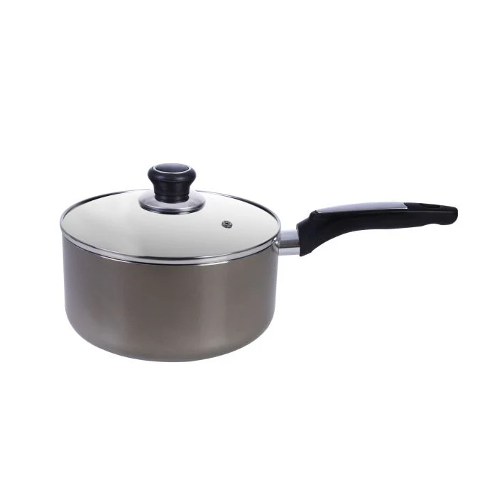 Royalford RF2961 18cm Aluminium Non-Stick Small Enamel Saucepan with Lid Made of Toughened Glass, Cooking Surface Induction Saucepan - Image 5