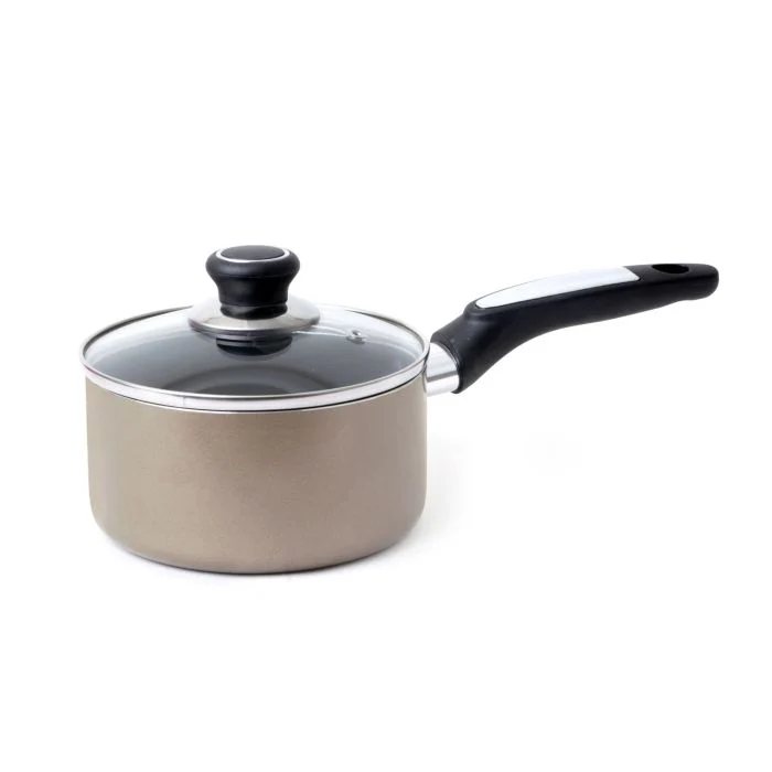 Royalford RF2961 18cm Aluminium Non-Stick Small Enamel Saucepan with Lid Made of Toughened Glass, Cooking Surface Induction Saucepan - Image 7