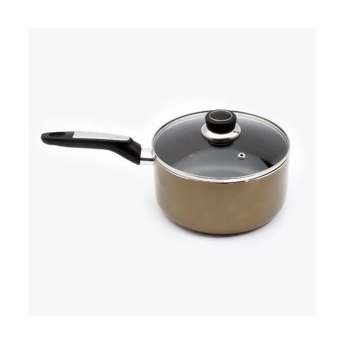 Royalford RF2962 20cm Non-Stick Enamel Aluminium Saucepan with Glass Lid - Portable Cool Touch Handle with Hanging Loop | Induction & Dishwasher Safe|Healthy Cooking | Ideal for Home Hotel & More - Image 5