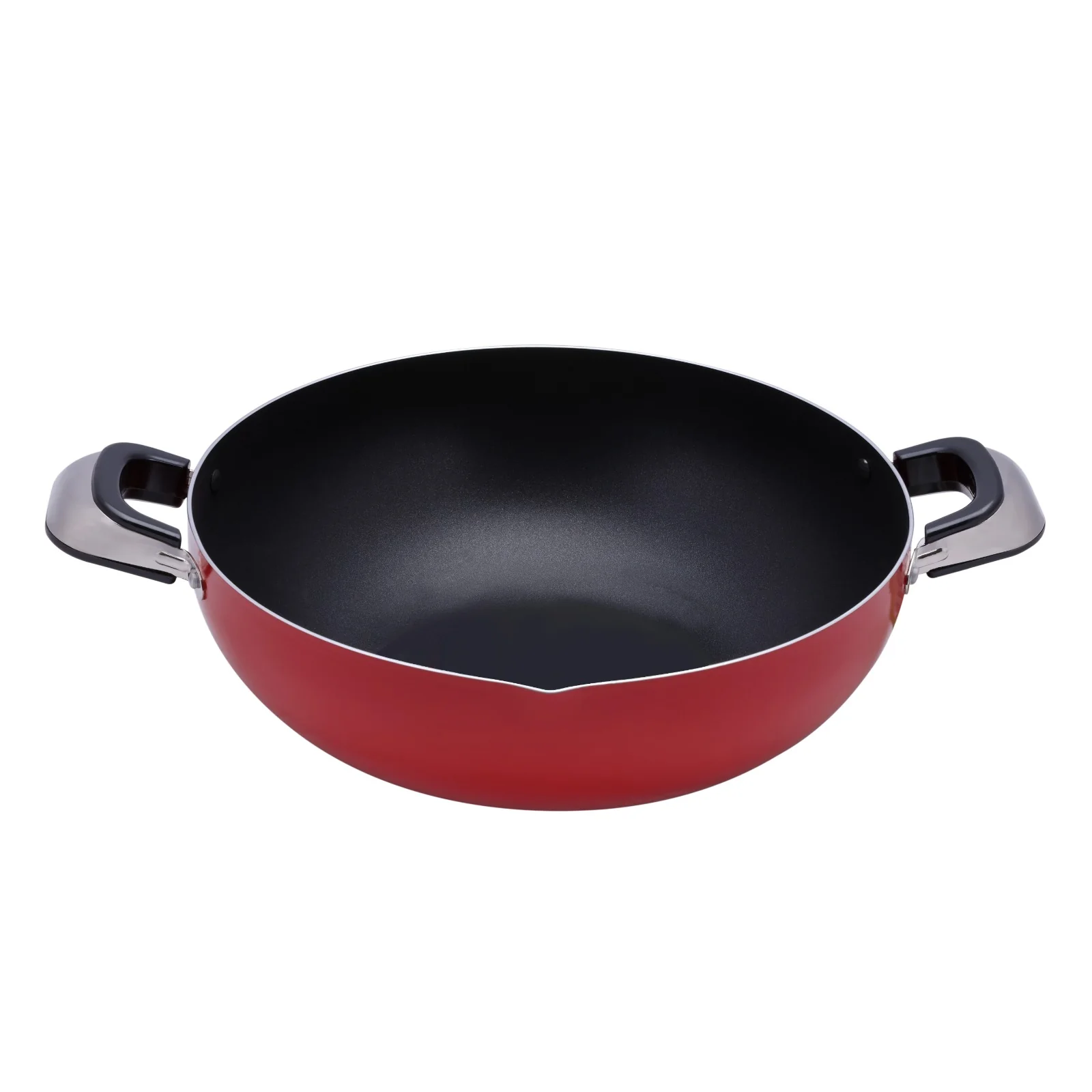 Royalford RF325WP30 Kadai 30CM Without Lid | Non-Stick Coating | Pressed Aluminium Body| CD Bottom for Even Heating| Heat-Resistant Bakelite Handles for Daily Cooking - Image 3