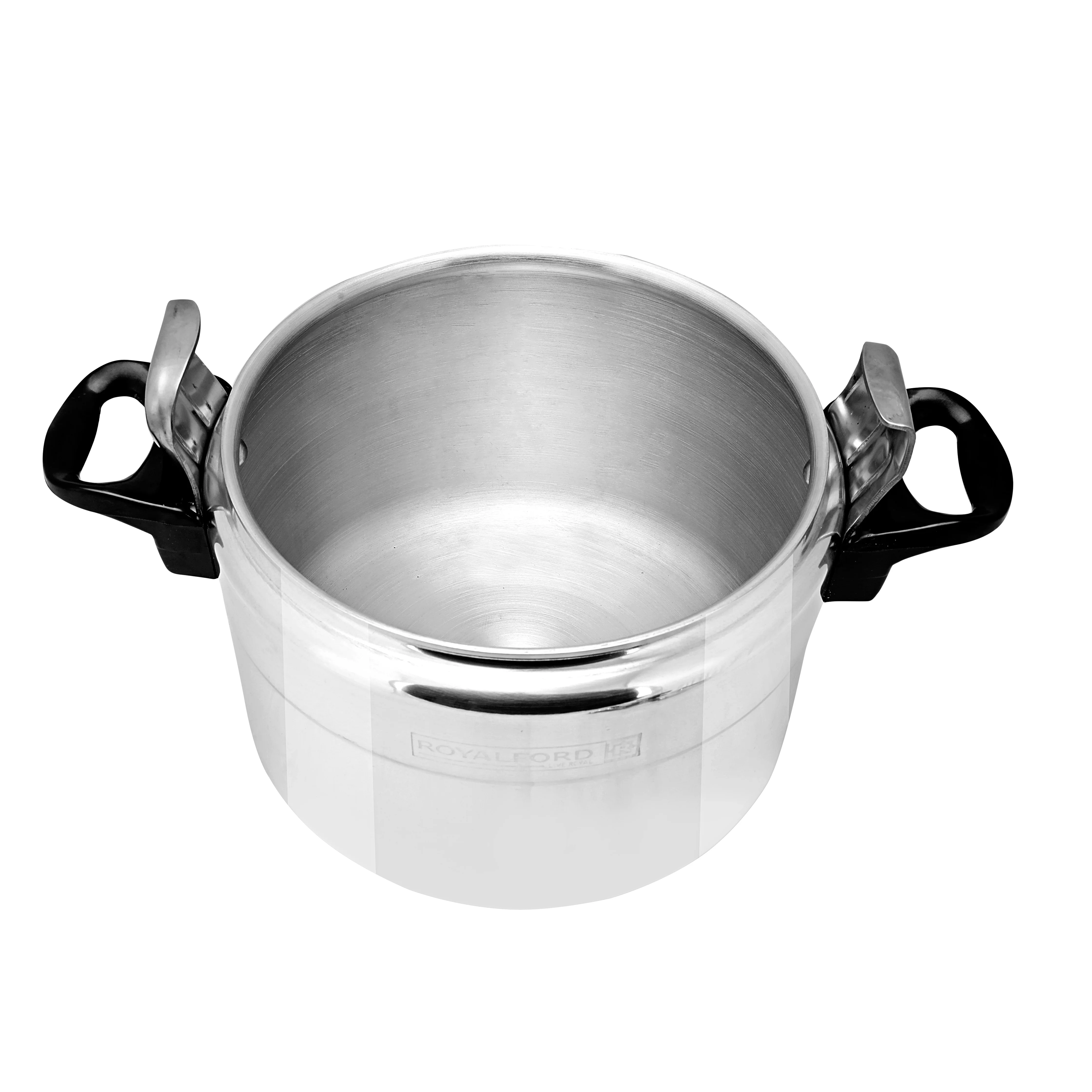 Royalford RF356PC15 Aluminium Alloy Pressure Cooker | 15L Heavy Duty Large Capacity Cooker | Multi Safety Device | Perfect for Home Bulk Cooking and Catering Use - Image 4