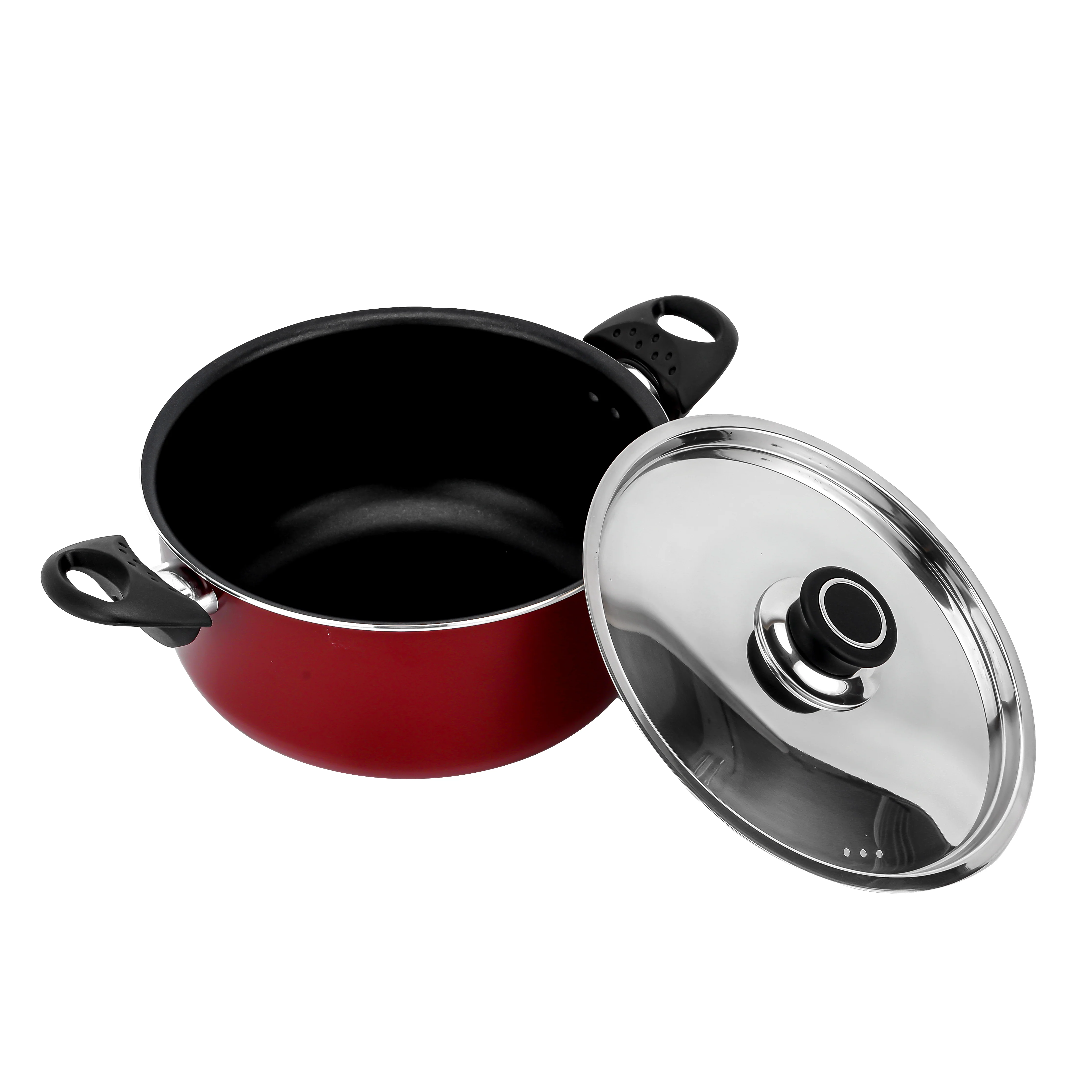 Royalford RF389C22 22CM Aluminium Casserole with Stainless Steel Lid | 3-Layer Non-Stick Coating |  3.0MM Thick Body |  CD Bottom |  Heat-Resistant Bakelite Handles - Image 4