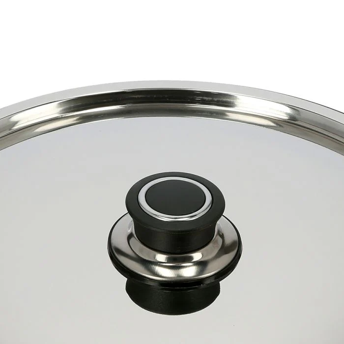 Royalford RF390C24 Non Stick Casserole with Lid | 24cm | 3 Layer Non Stick Aluminium Cookware | Glass Lid | Heavy Duty Bakelite Handles | Spin Bottom for Even Heating - Image 5