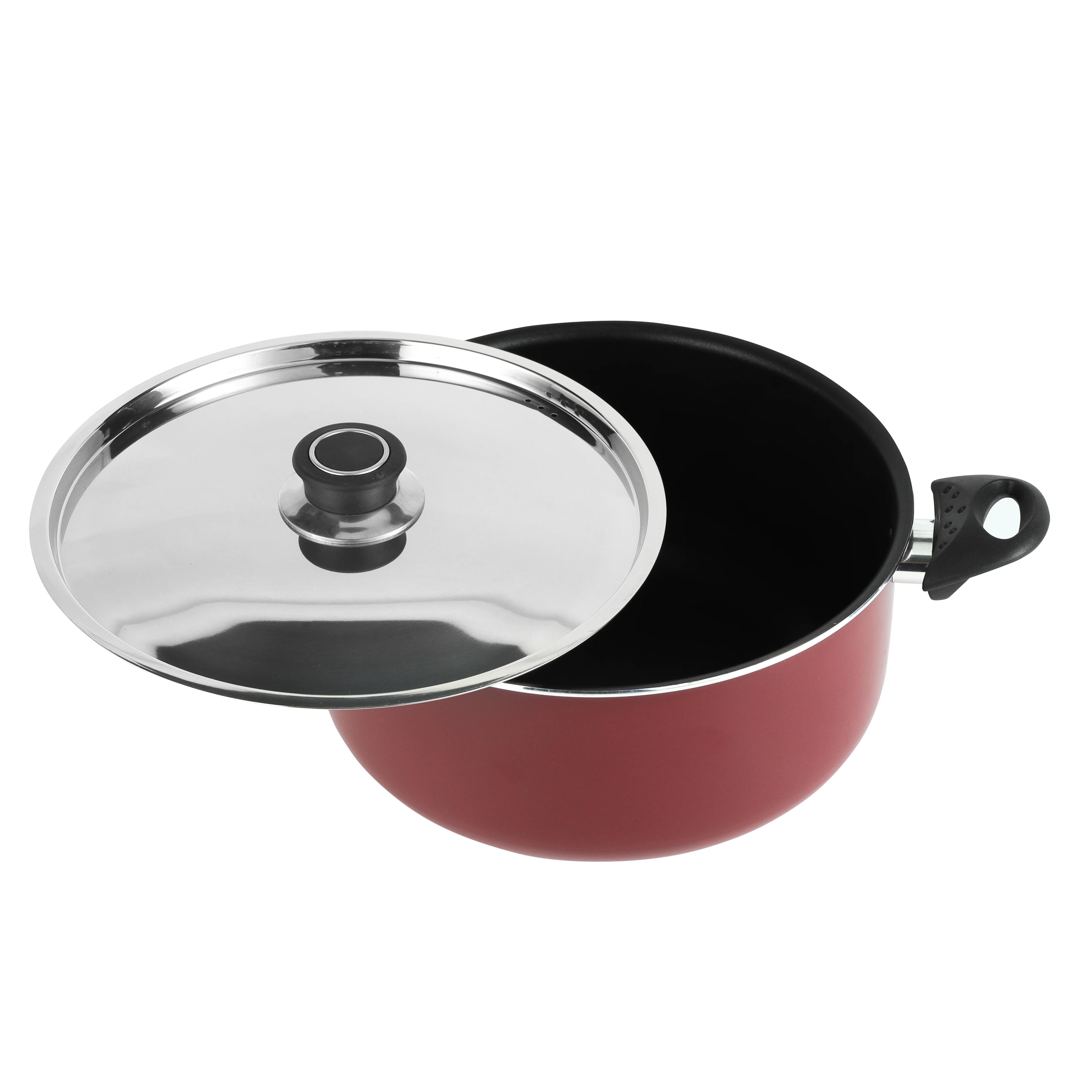 Royalford RF391C26 26CM Aluminium Non-Stick Casserole | Stainless Steel Lid | 3.0MM Thick Pressed Aluminium Body | 3-Layer Durable Coating | Stylish & Long-Lasting Use - Image 3