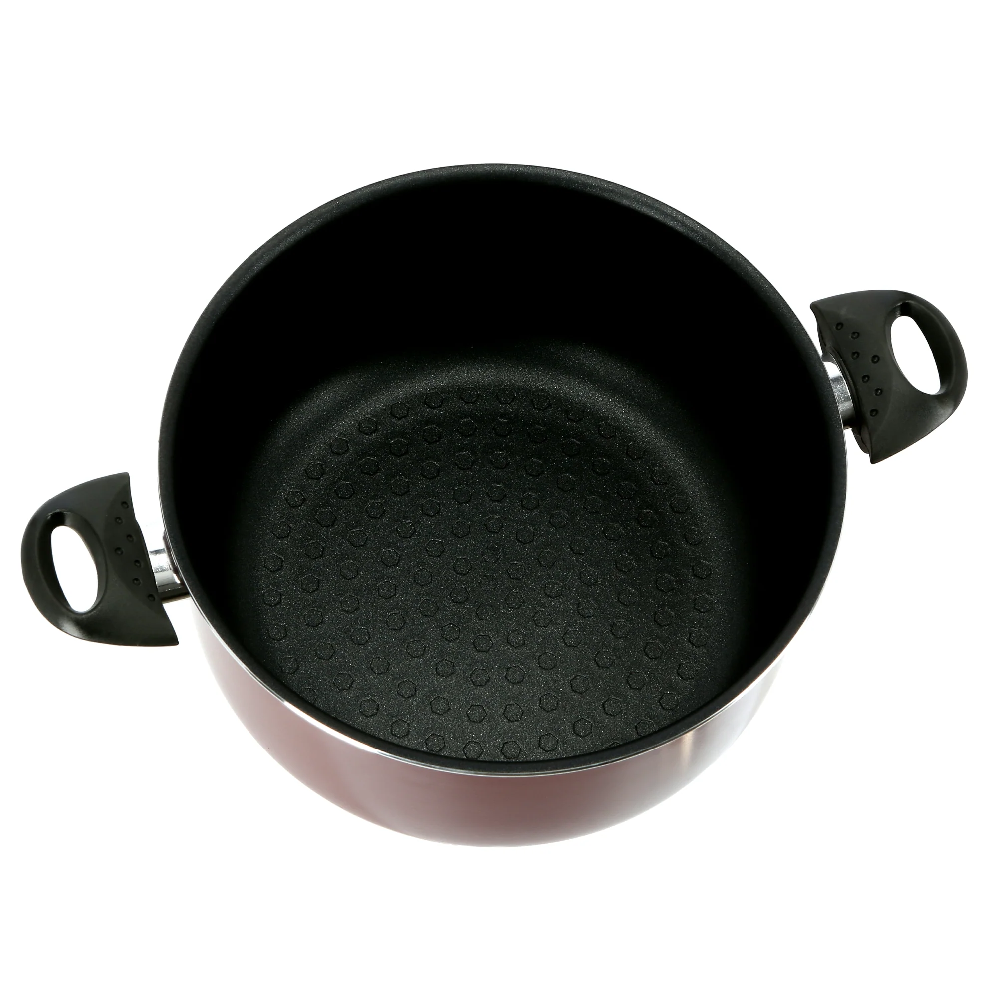 Royalford RF392C28 Non-Stick Casserole | Glass Lid | 3-Layer Non-Stick Coating |Spin Bottom for Even Heating | Heat-Resistant Bakelite Handles & Multi-Hob Compatibility - Image 3