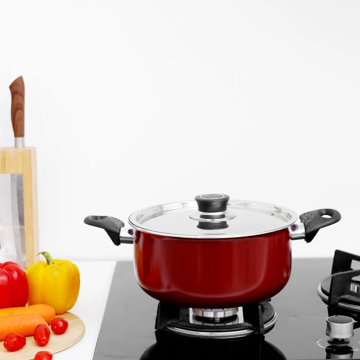 Royalford RF393C30 Non-Stick Cookware with Lid - Portable Durable with Ergonomic Handle & Non-Stick Coating | Ideal for Stews to Curry's, Pasta Dishes & More - Image 2