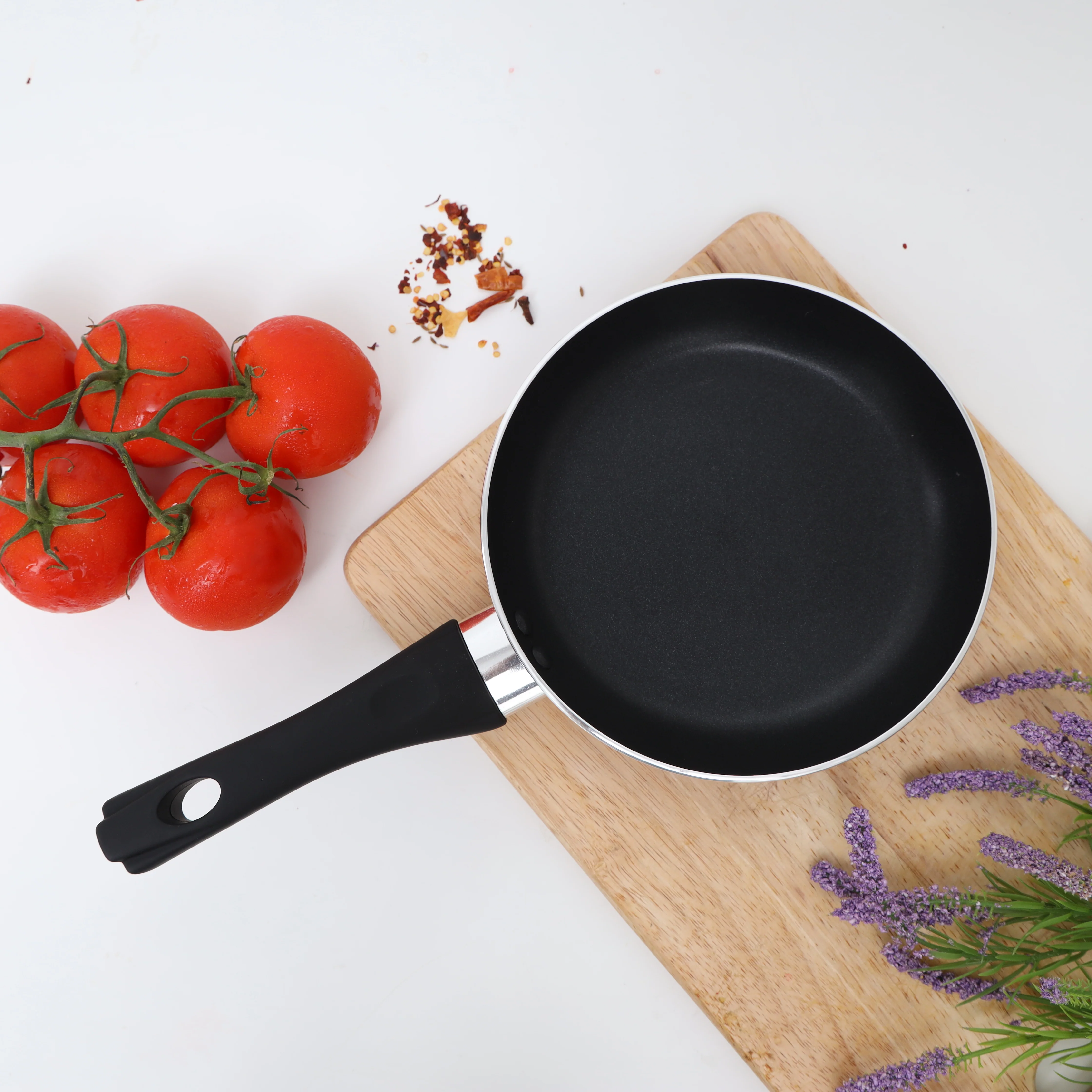 Royalford RF395FP20 Fry Pan 20CM | 3-Layer Non-Stick Coating| Durable Aluminium Body| Spin Bottom for Even Heating| Heat-Resistant Bakelite Handle for Everyday Cooking - Image 2