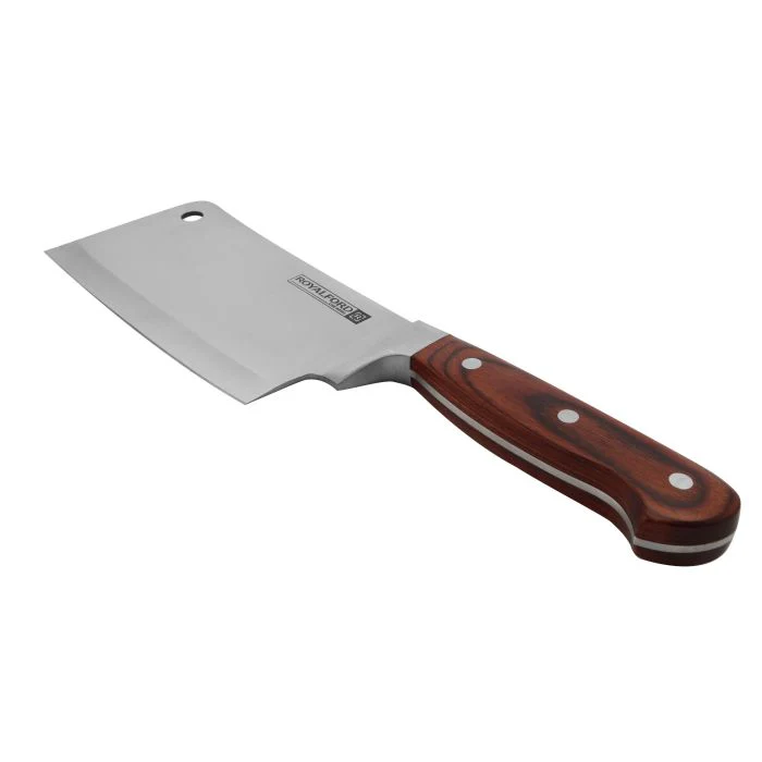 Royalford RF4109 6-Inch Cleaver Knife | Stainless Steel Blade with Durable Wooden Easy-Grip Handle | Ergonomic Hygienic Design | Ideal for Cutting  Fish & Vegetables - Image 4