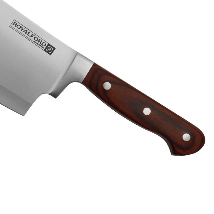 Royalford RF4109 6-Inch Cleaver Knife | Stainless Steel Blade with Durable Wooden Easy-Grip Handle | Ergonomic Hygienic Design | Ideal for Cutting  Fish & Vegetables - Image 5